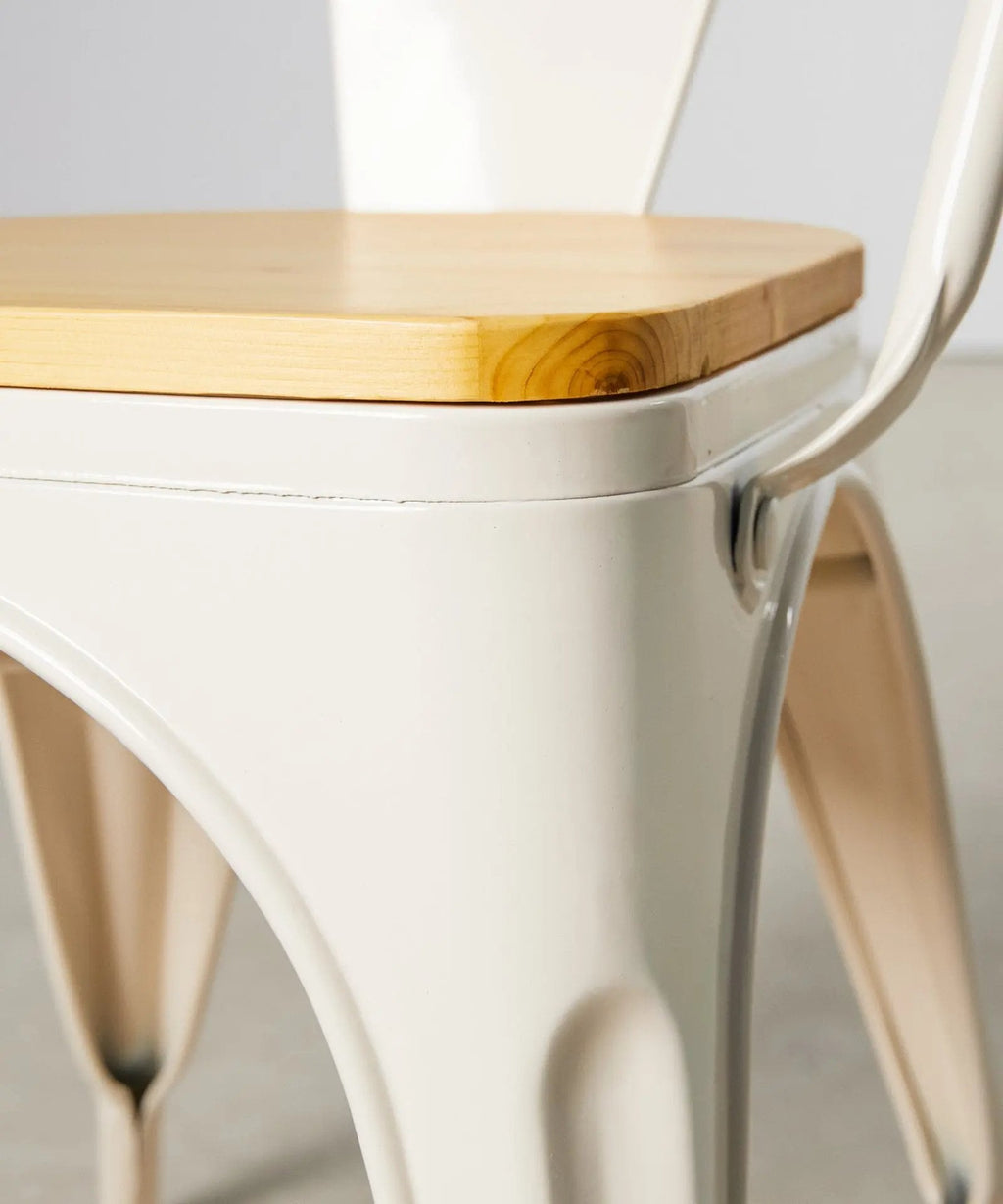 Chaise de Salle à Manger en Métal et Bois Tolik Wood