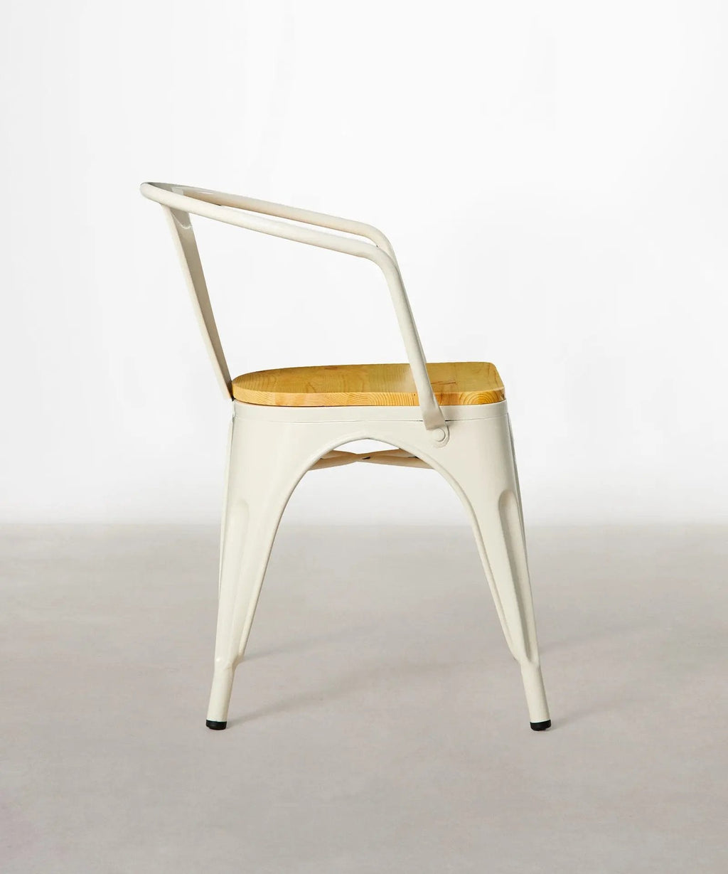 Chaise de Salle à Manger en Métal et Bois Tolik Wood