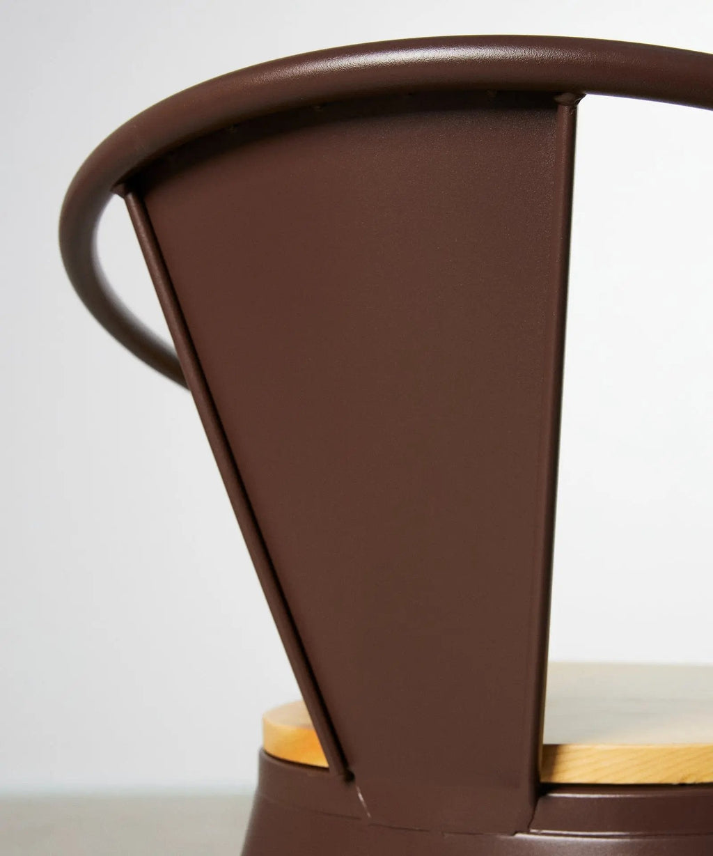 Chaise de Salle à Manger en Métal et Bois Tolik Wood