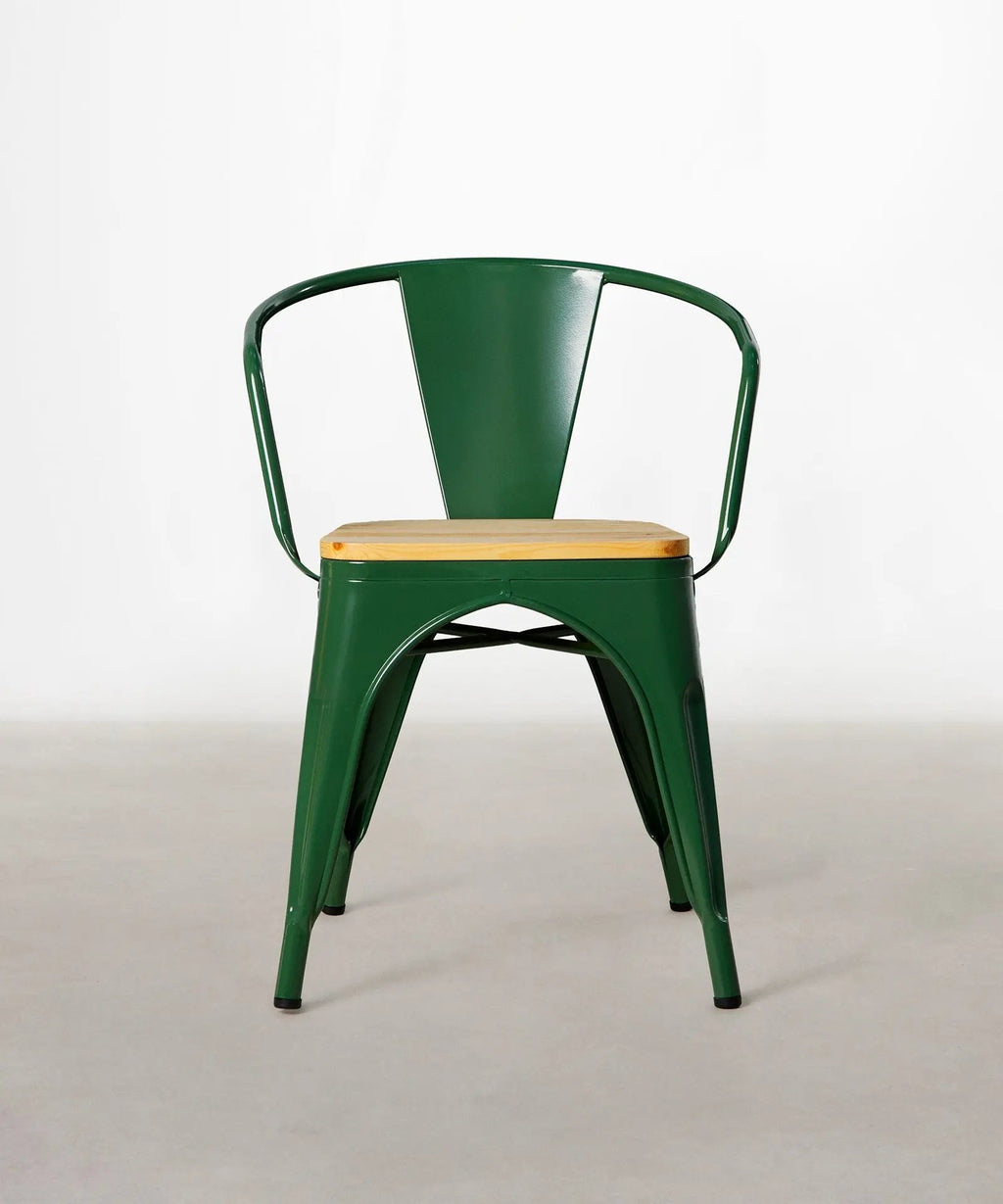 Chaise de Salle à Manger en Métal et Bois Tolik Wood