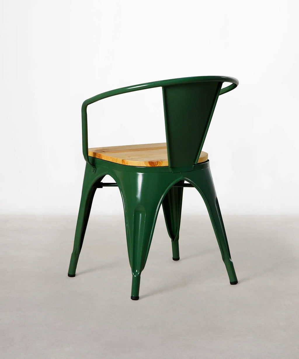 Chaise de Salle à Manger en Métal et Bois Tolik Wood