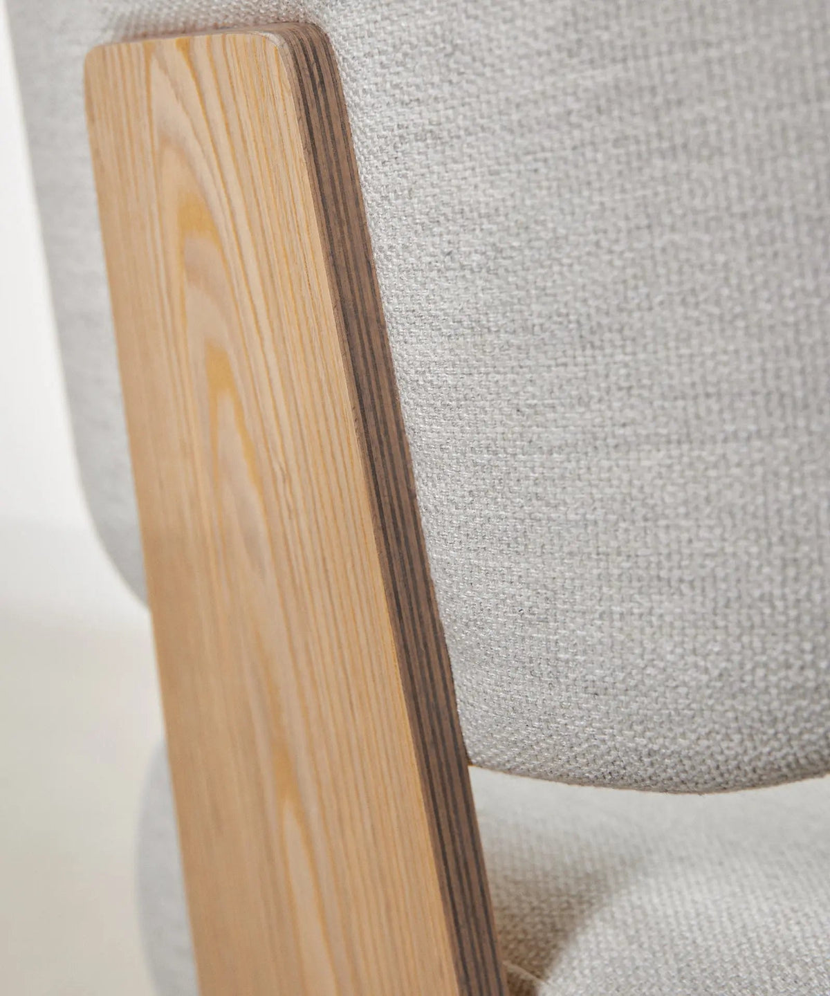 Chaise de bureau en tissu et bois Lexa