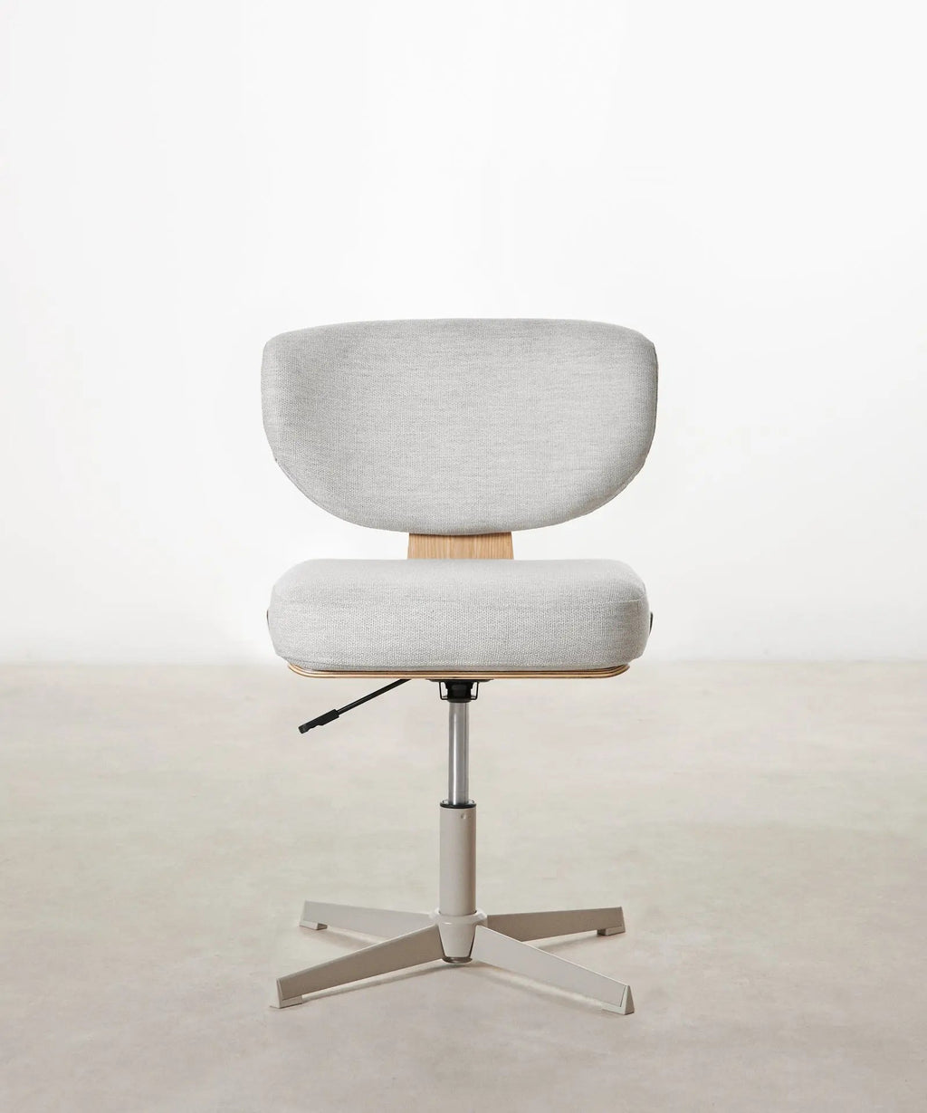 Chaise de bureau en tissu et bois Lexa