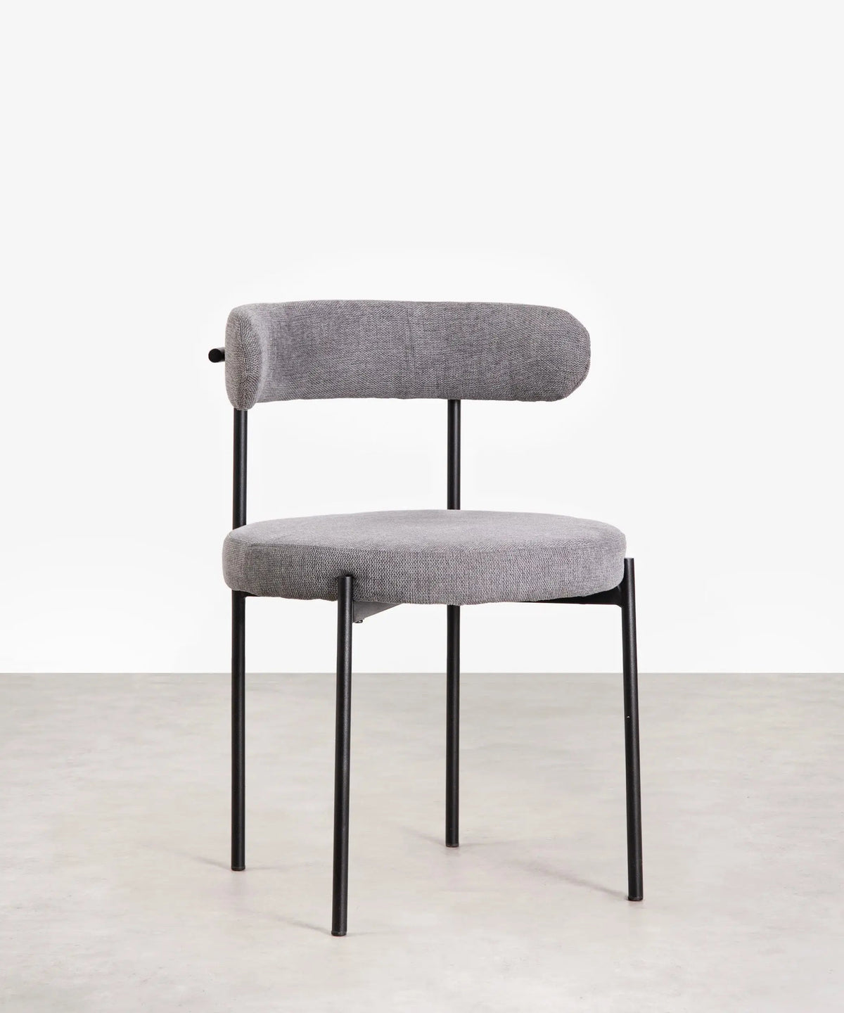 Chaise de salle à manger en tissu et métal Alexia