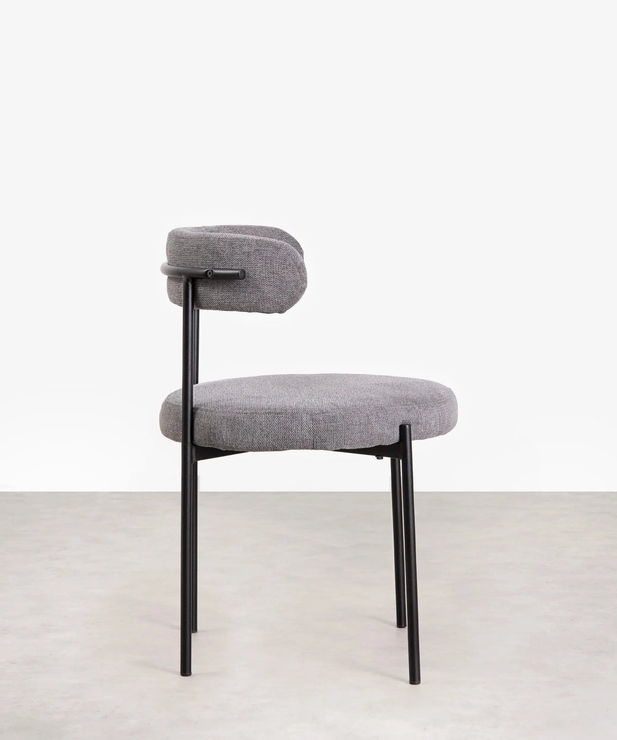 Chaise de salle à manger en tissu et métal Alexia