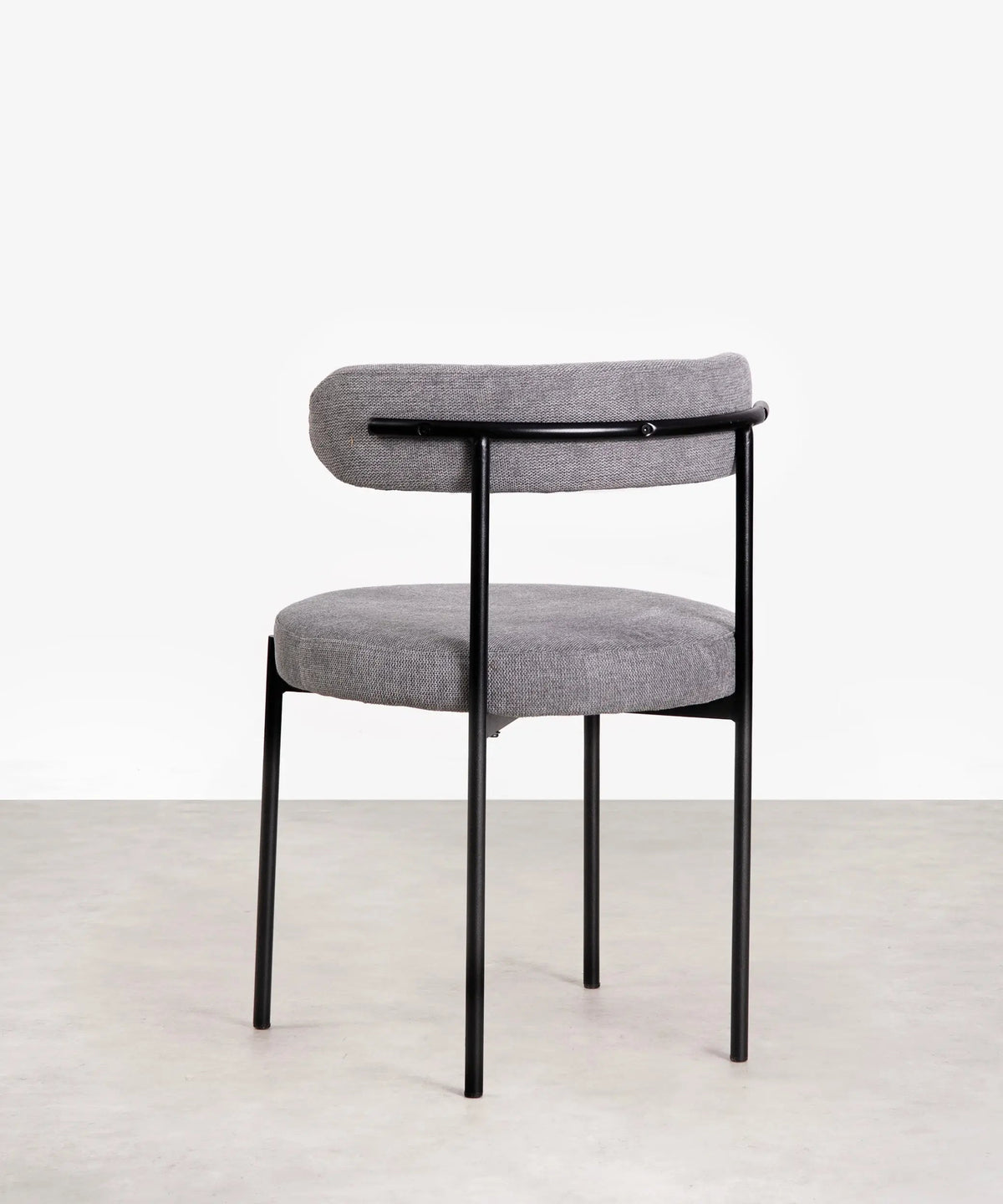 Chaise de salle à manger en tissu et métal Alexia