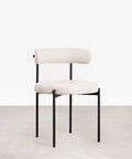 Chaise de salle à manger en tissu et métal Alexia
