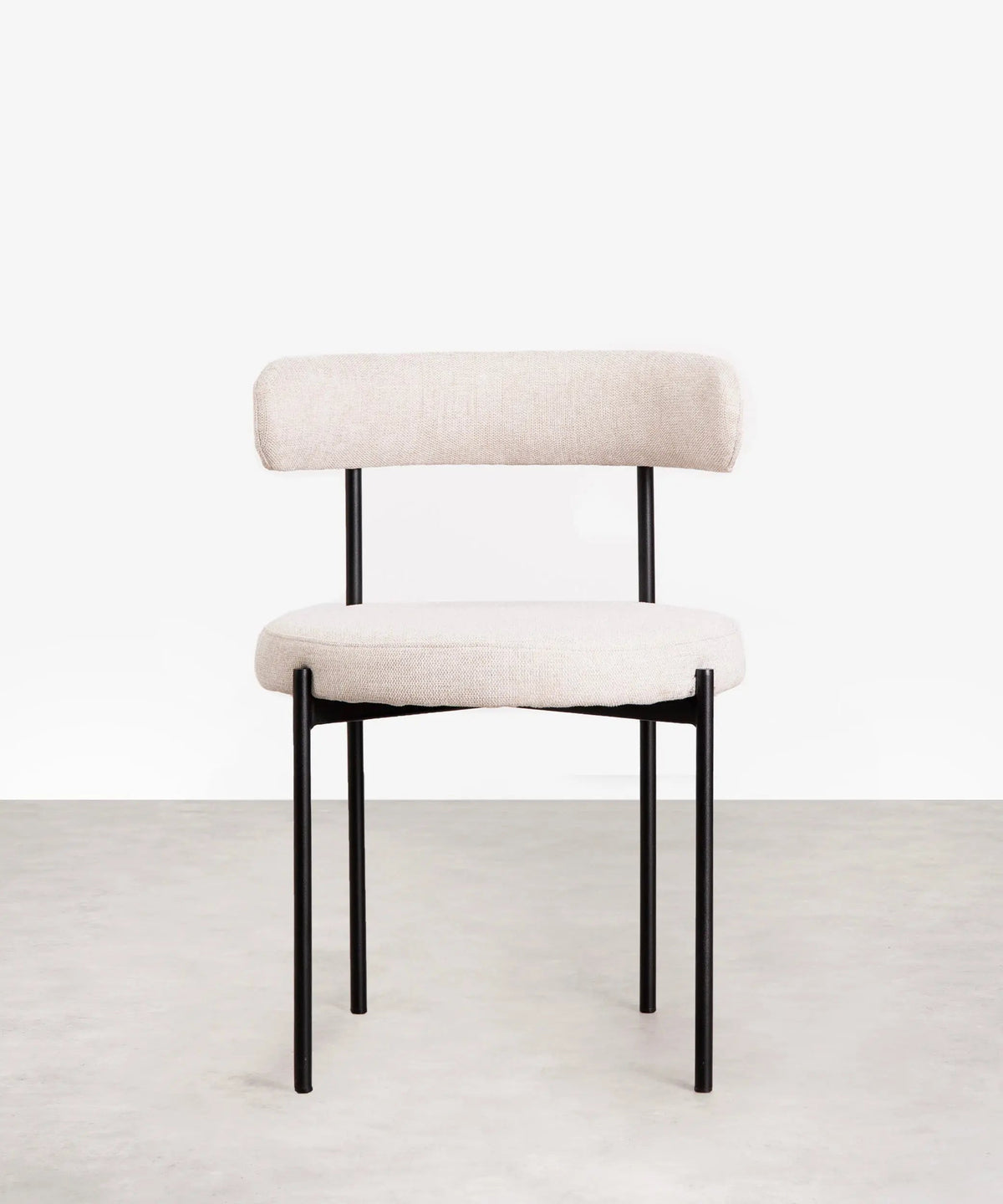 Chaise de salle à manger en tissu et métal Alexia