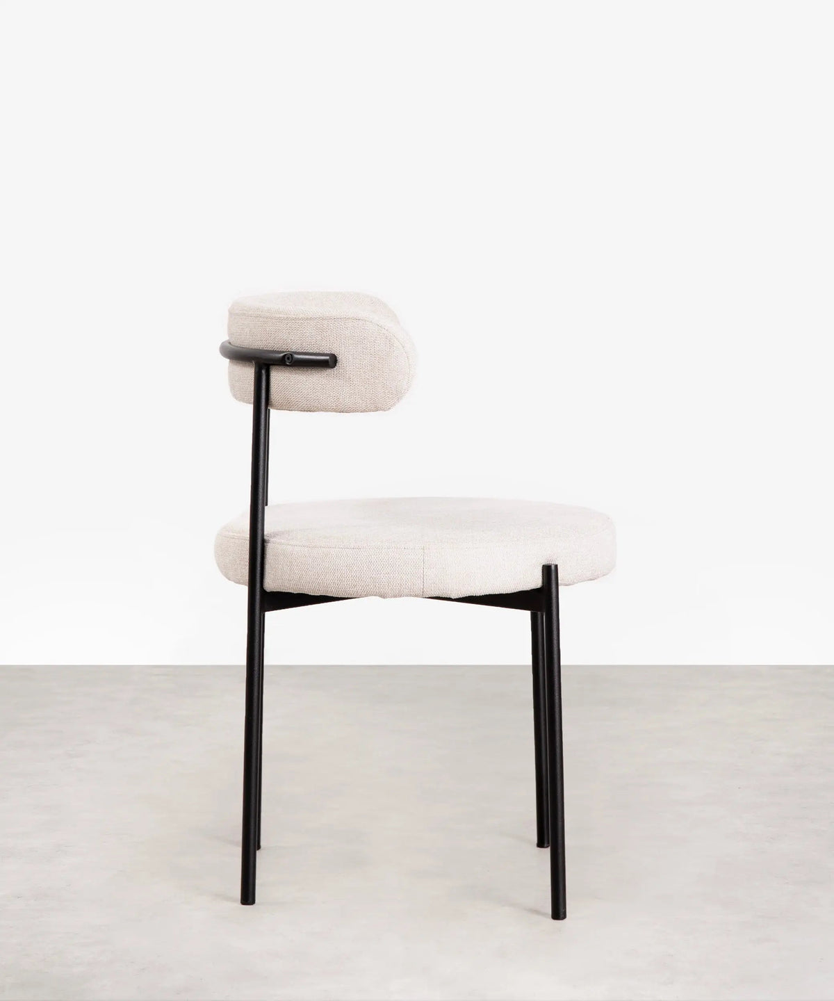 Chaise de salle à manger en tissu et métal Alexia