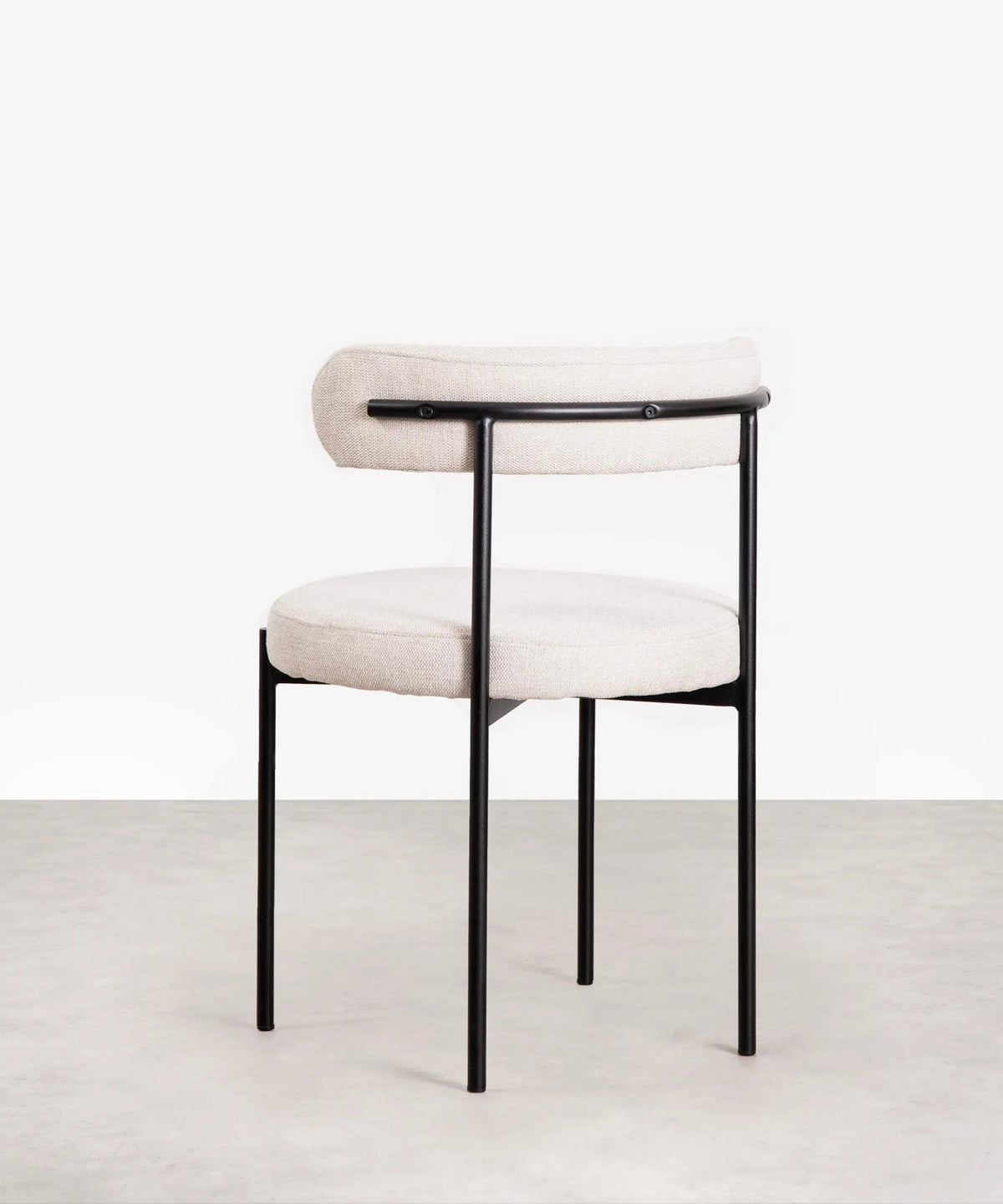 Chaise de salle à manger en tissu et métal Alexia