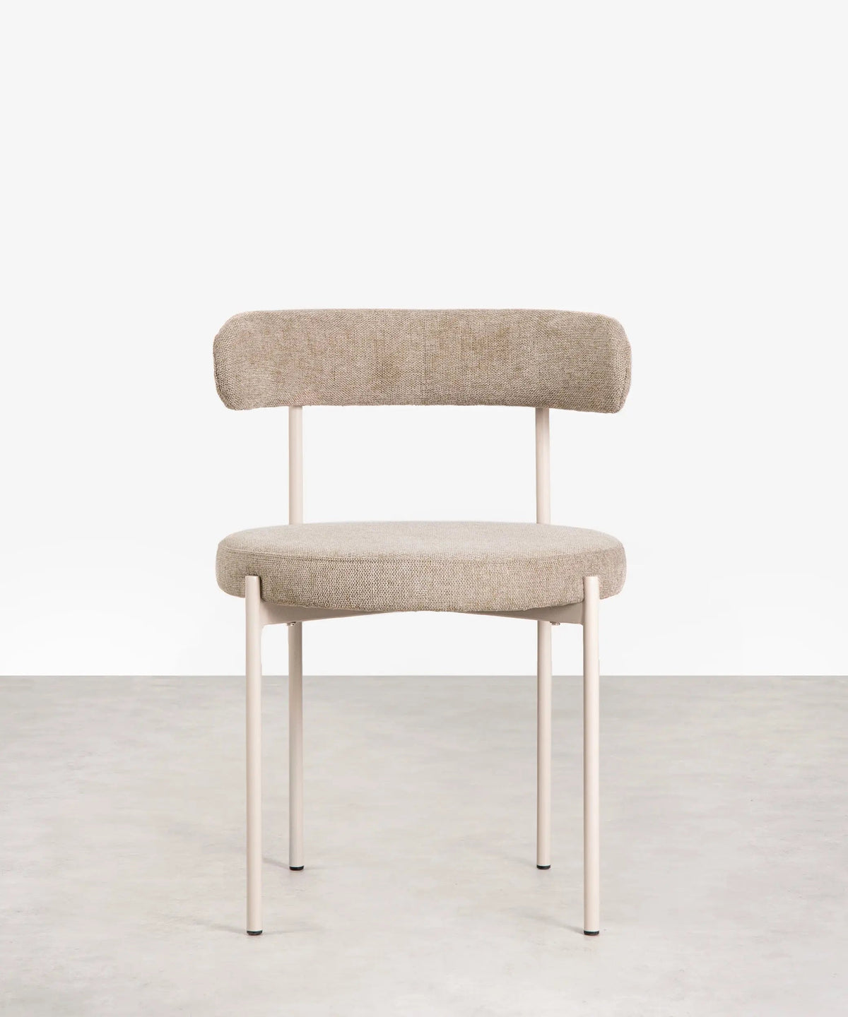 Chaise de salle à manger en tissu et métal Alexia