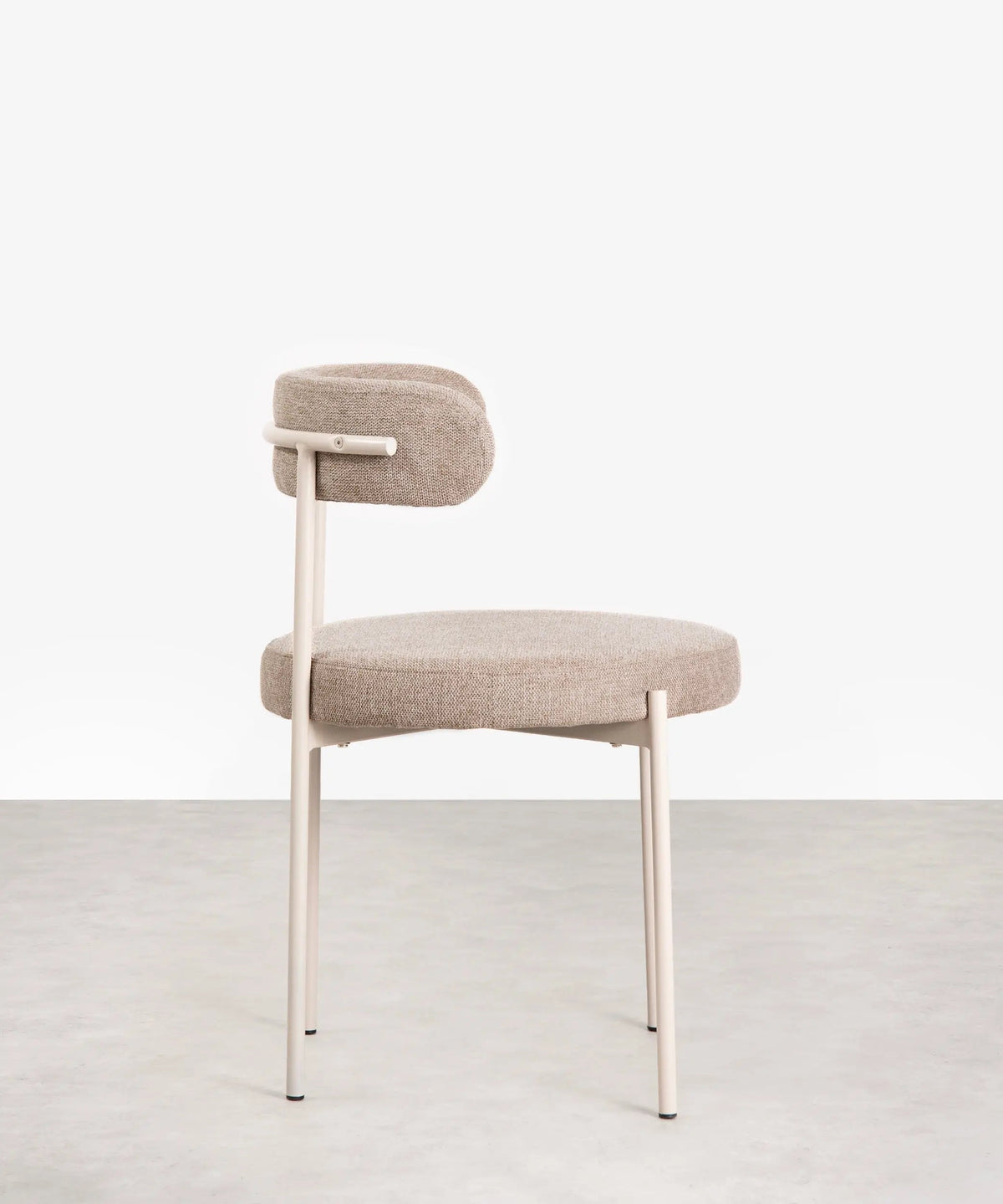 Chaise de salle à manger en tissu et métal Alexia