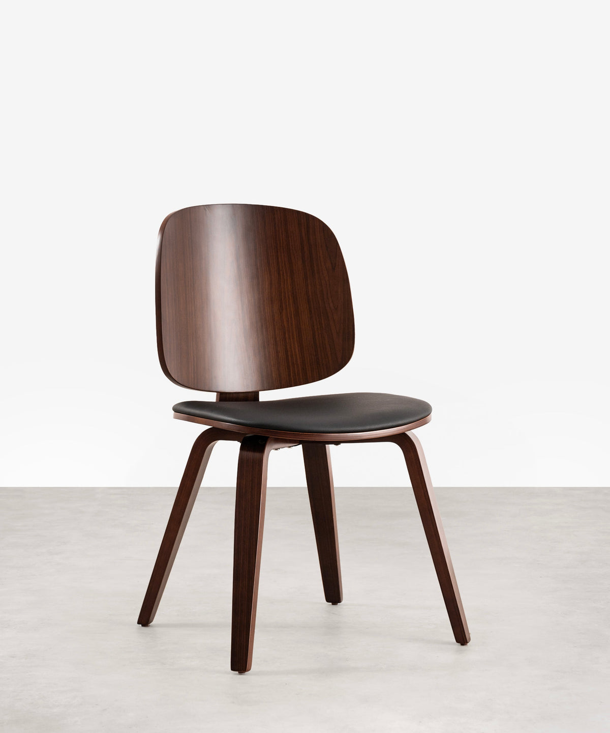 Chaise de salle à manger en bois et similicuir Anouk