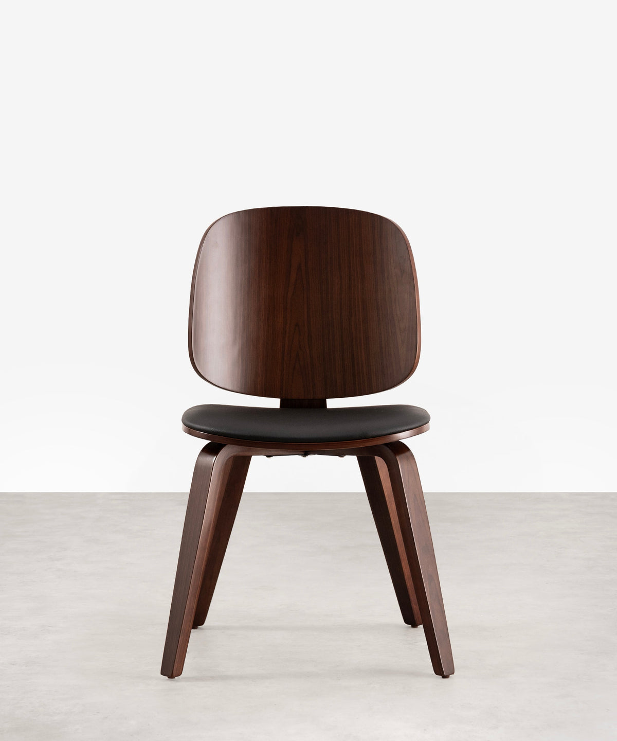 Chaise de salle à manger en bois et similicuir Anouk