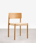 Chaise de salle à manger en bois et corde tressée Ares