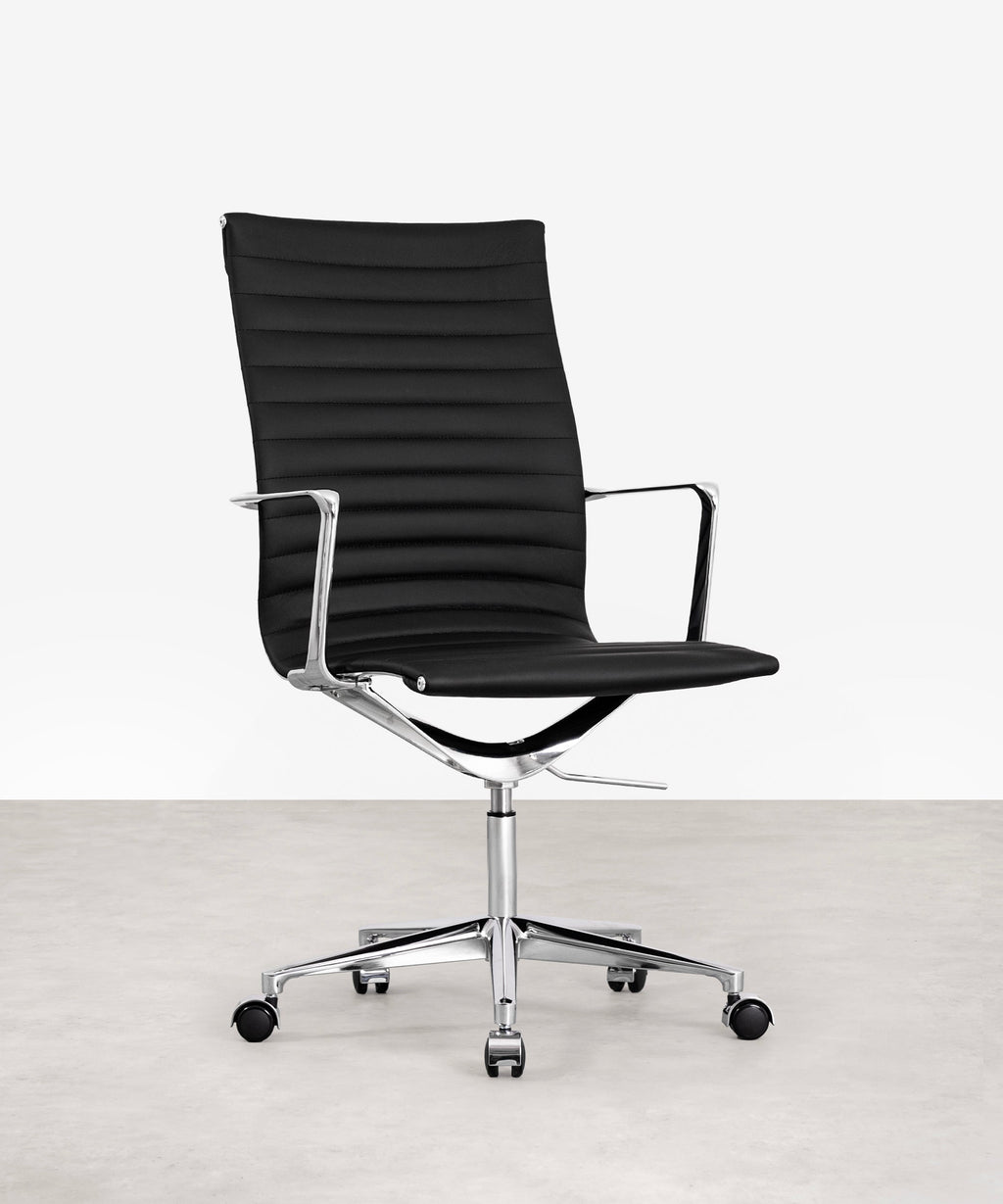 Chaise de Bureau en Cuir High Back Baltimore