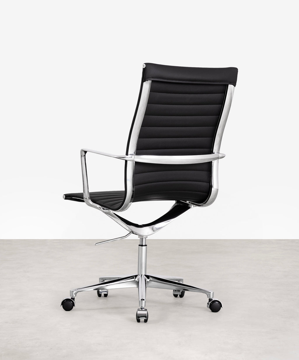 Chaise de Bureau en Cuir High Back Baltimore