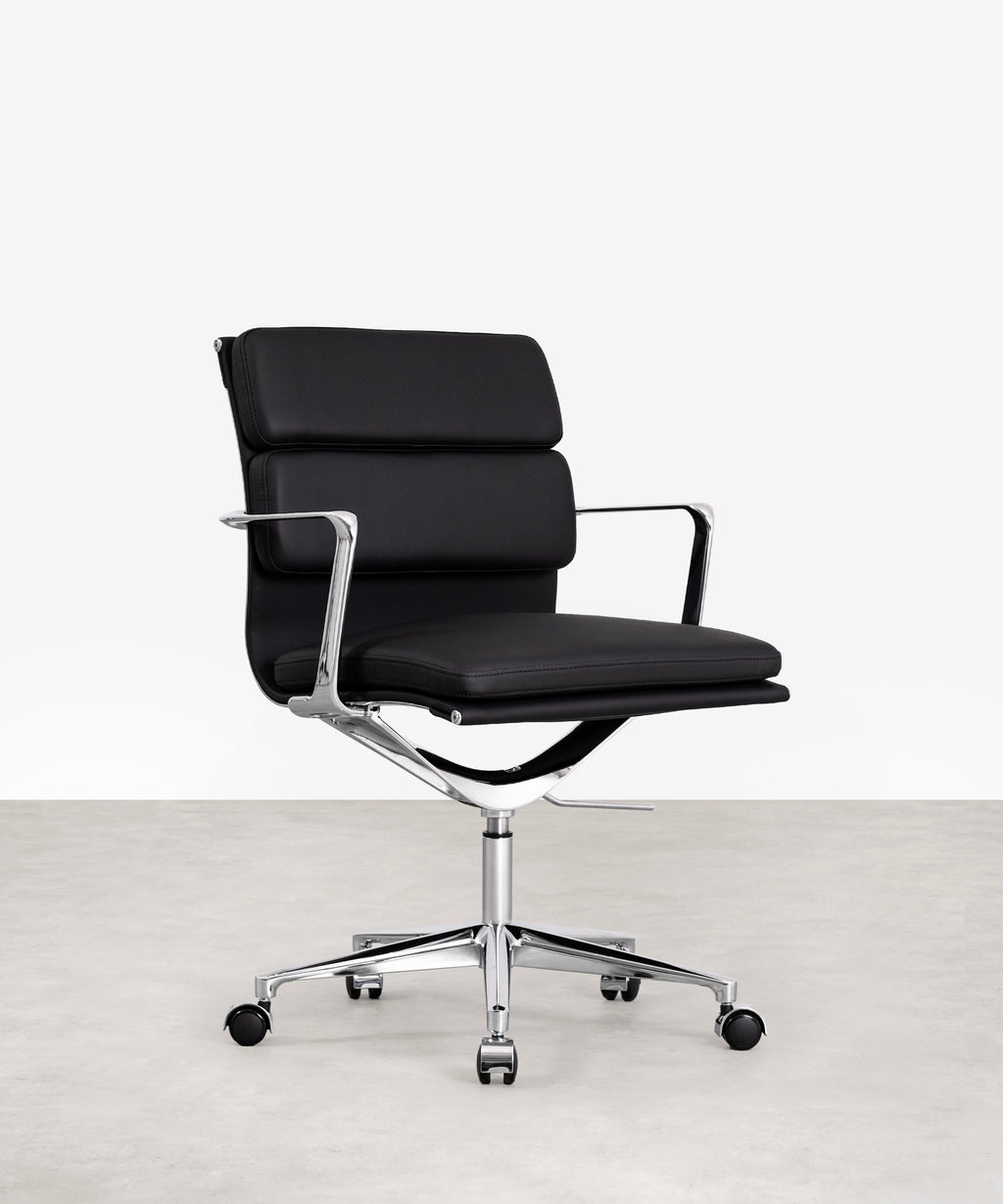 Chaise de Bureau en Cuir Low Back Boston