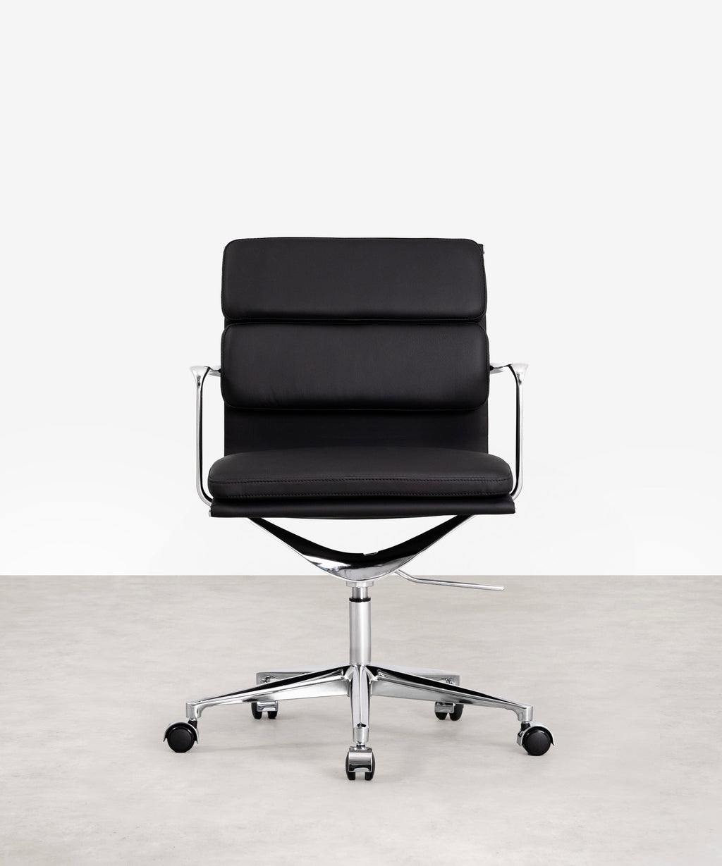 Chaise de Bureau en Cuir Low Back Boston