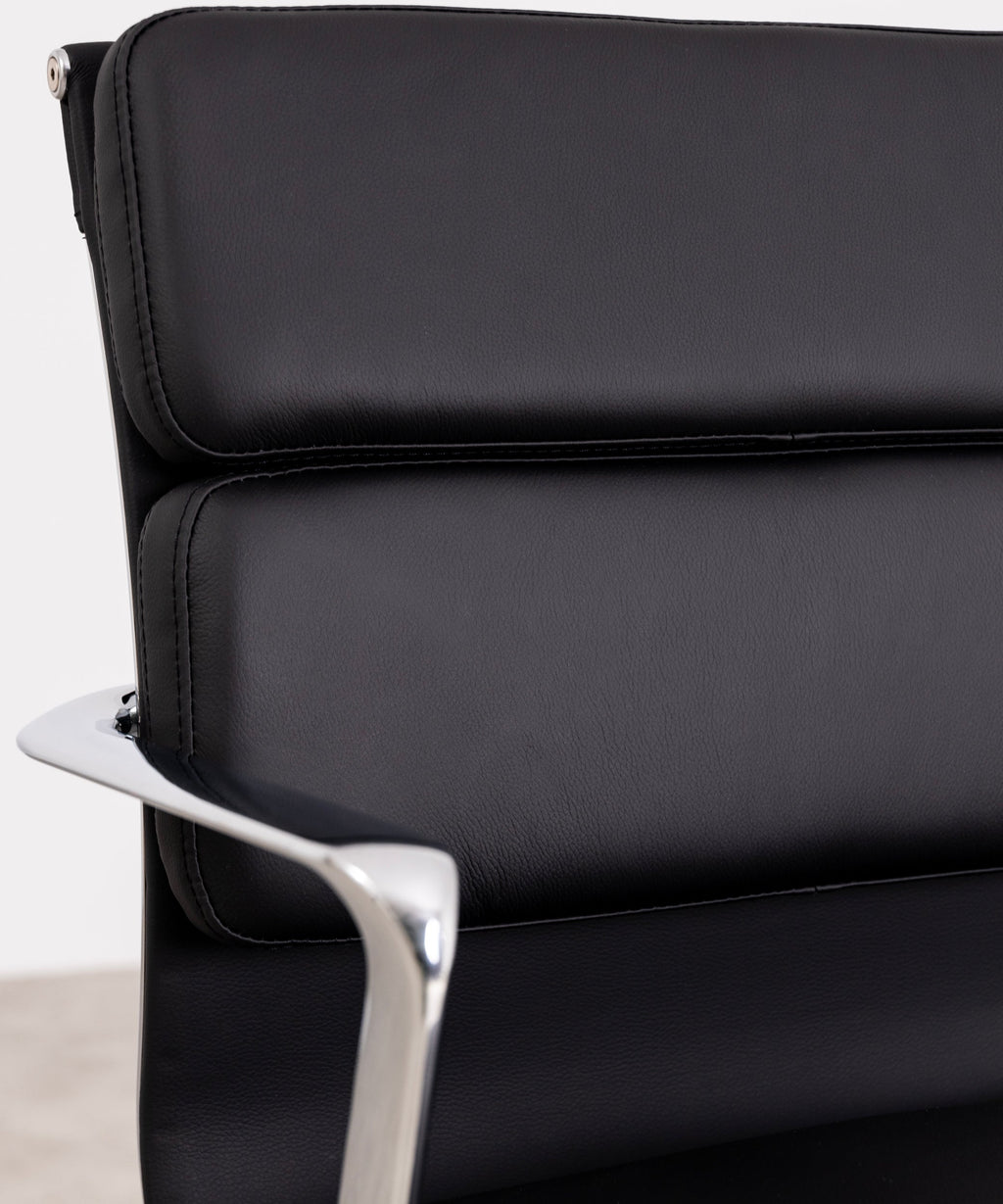Chaise de Bureau en Cuir Low Back Boston