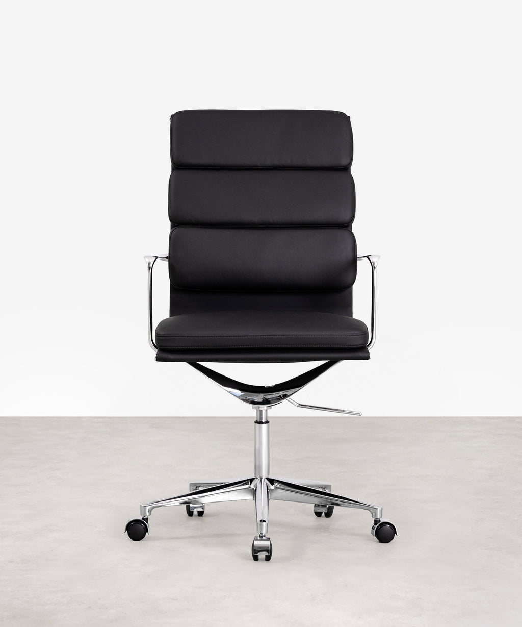 Chaise de Bureau en Cuir High Back Boston