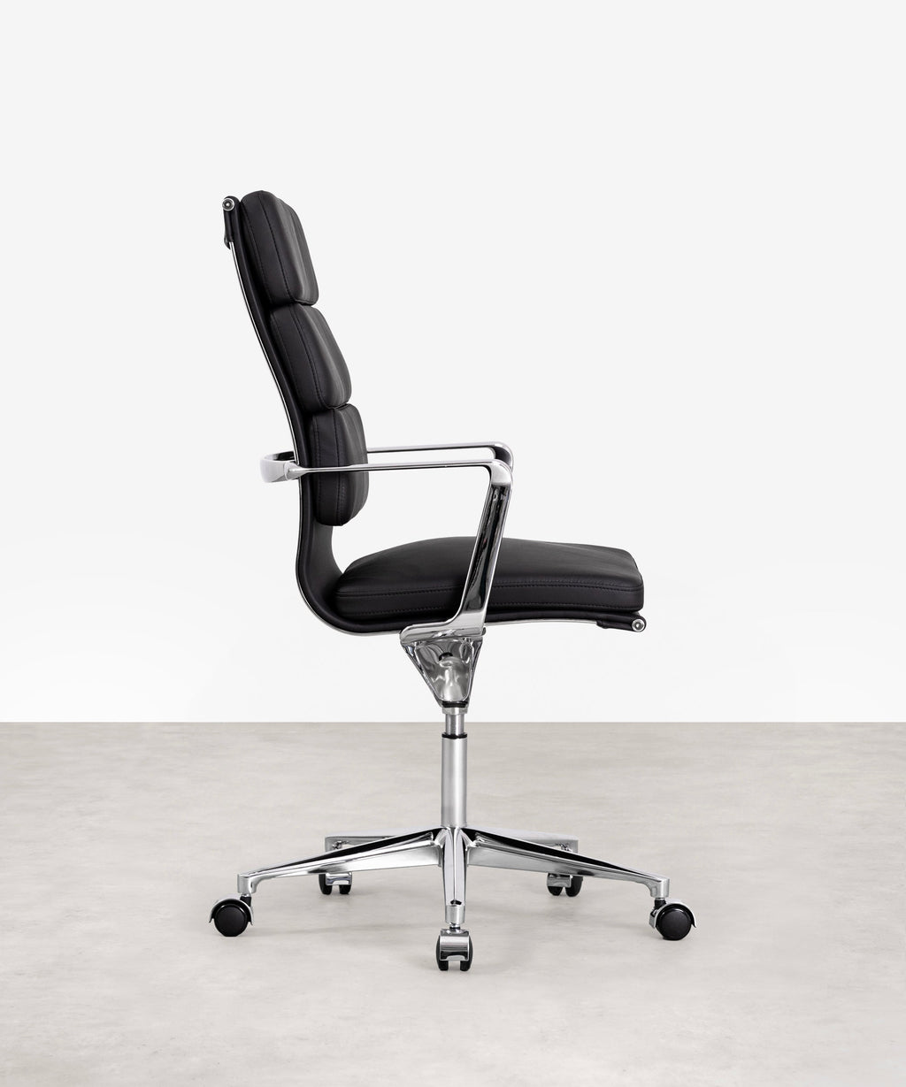 Chaise de Bureau en Cuir High Back Boston