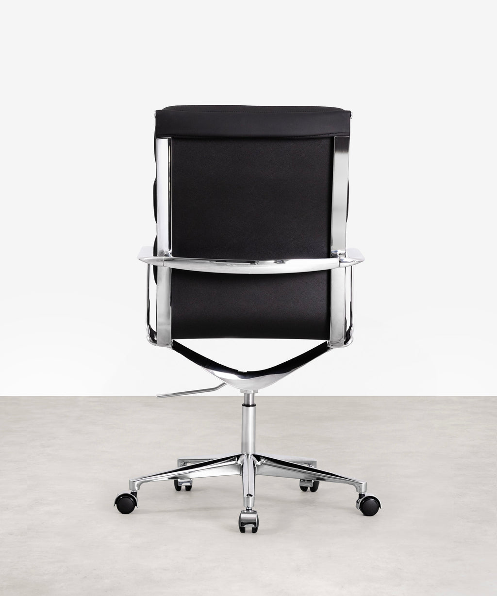 Chaise de Bureau en Cuir High Back Boston