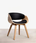 Chaise de salle à manger en bois et similicuir Debbie