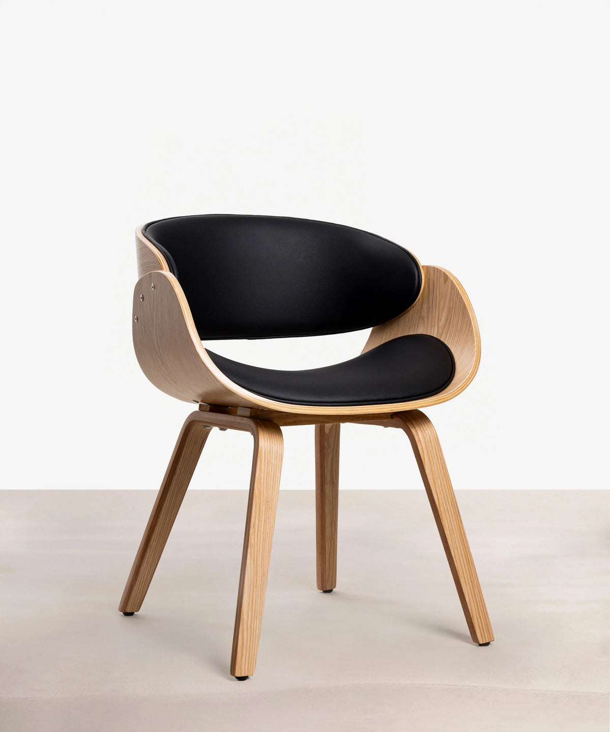 Chaise de salle à manger en bois et similicuir Debbie