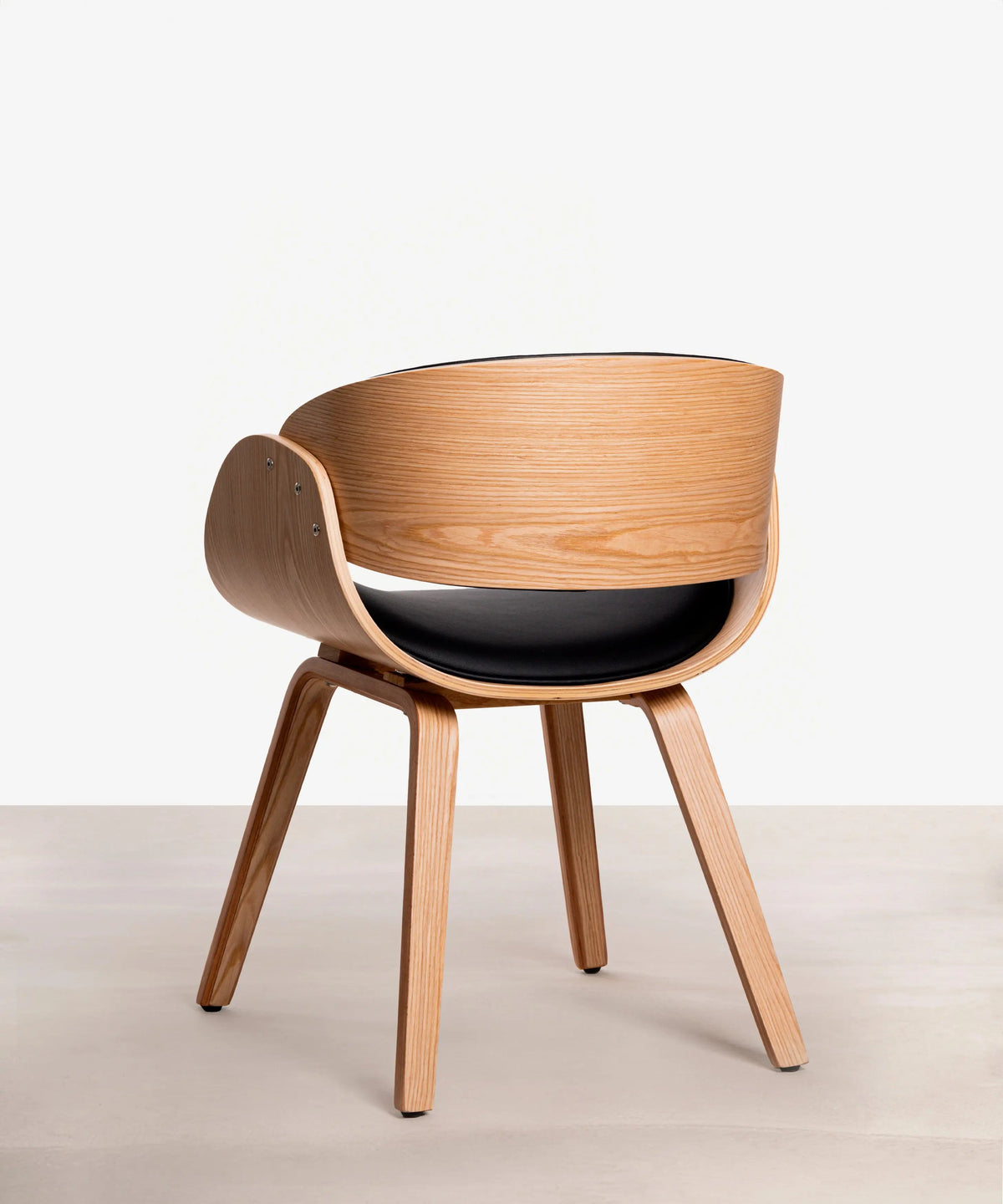 Chaise de salle à manger en bois et similicuir Debbie