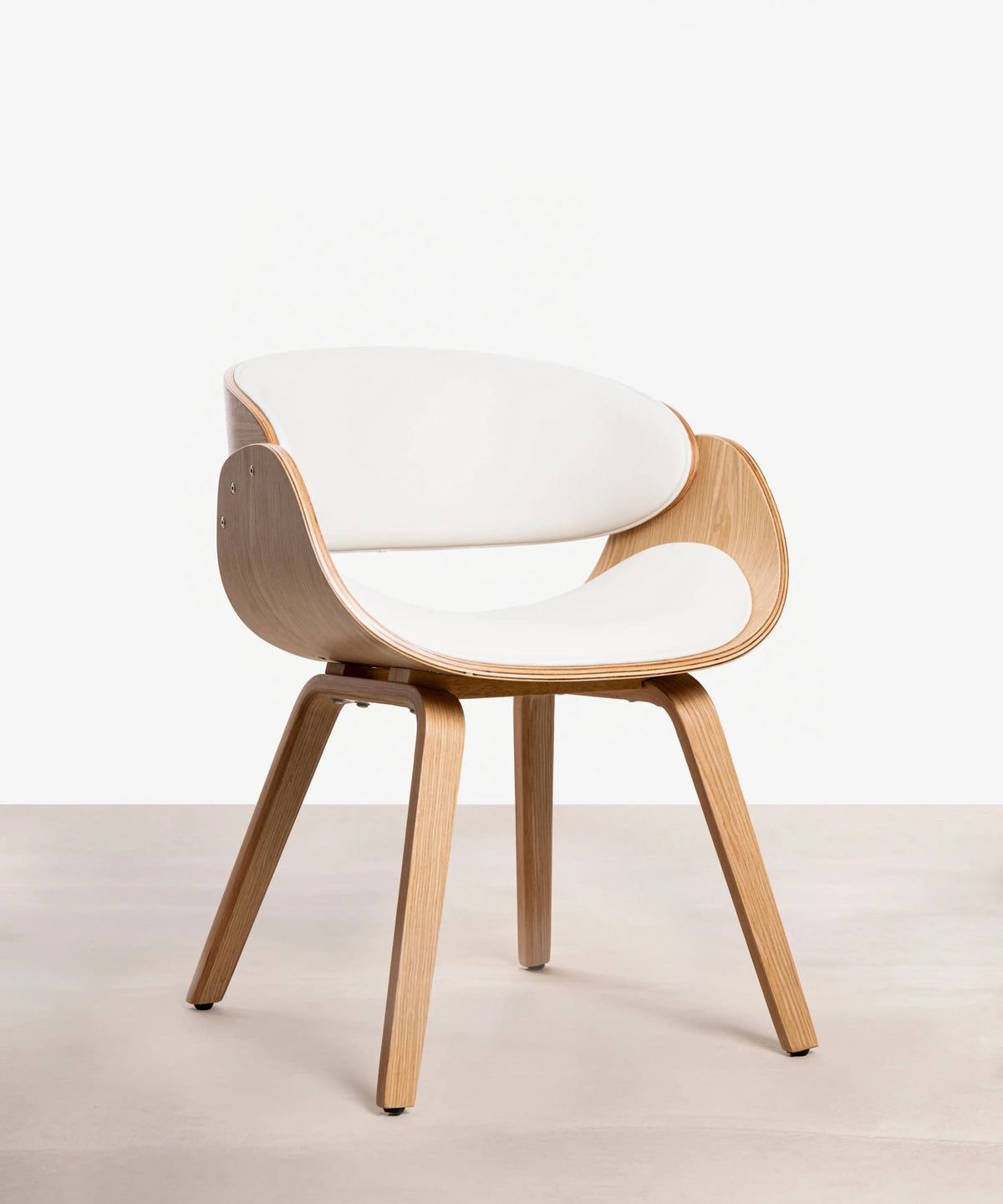 Chaise de salle à manger en bois et similicuir Debbie