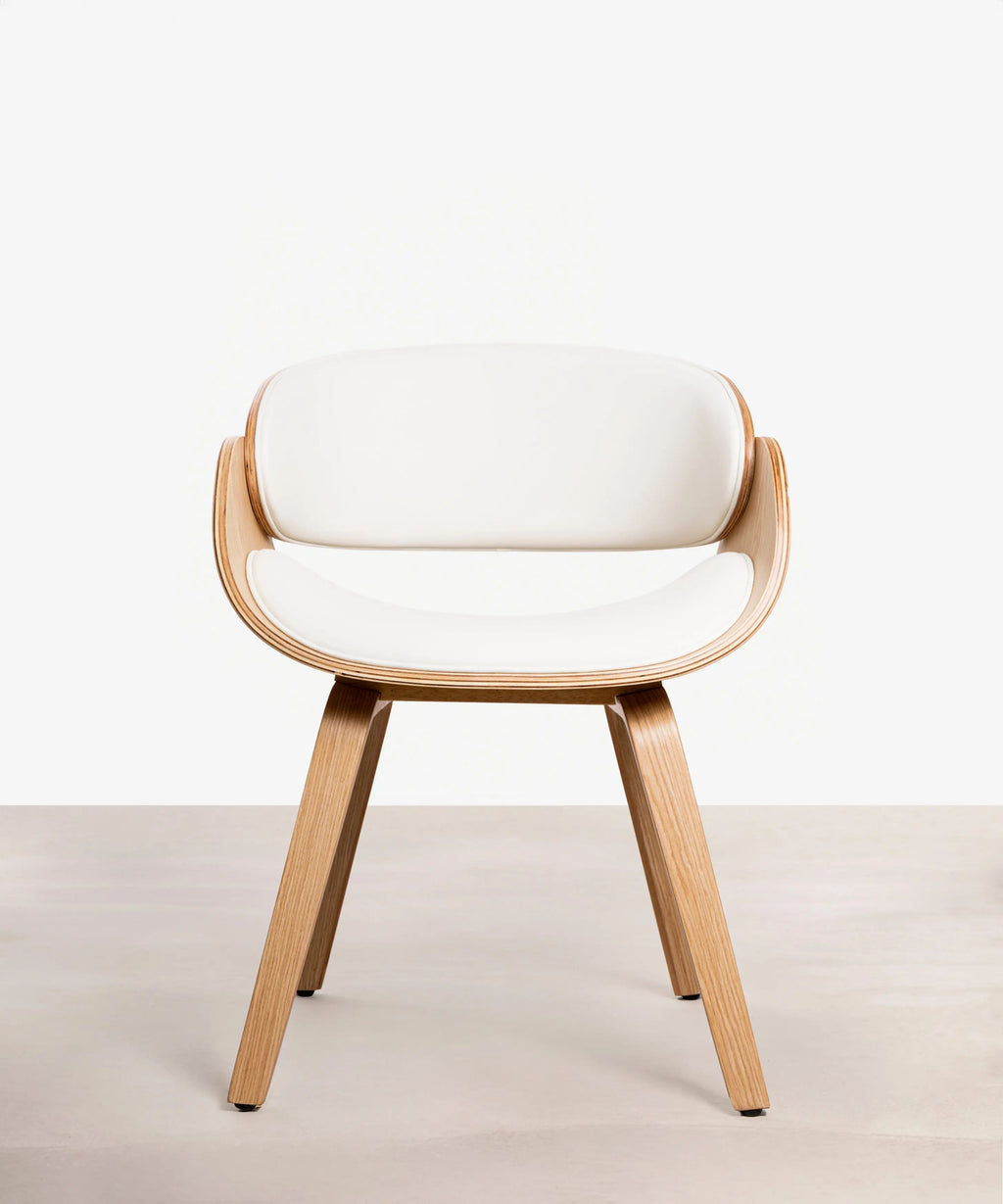 Chaise de salle à manger en bois et similicuir Debbie