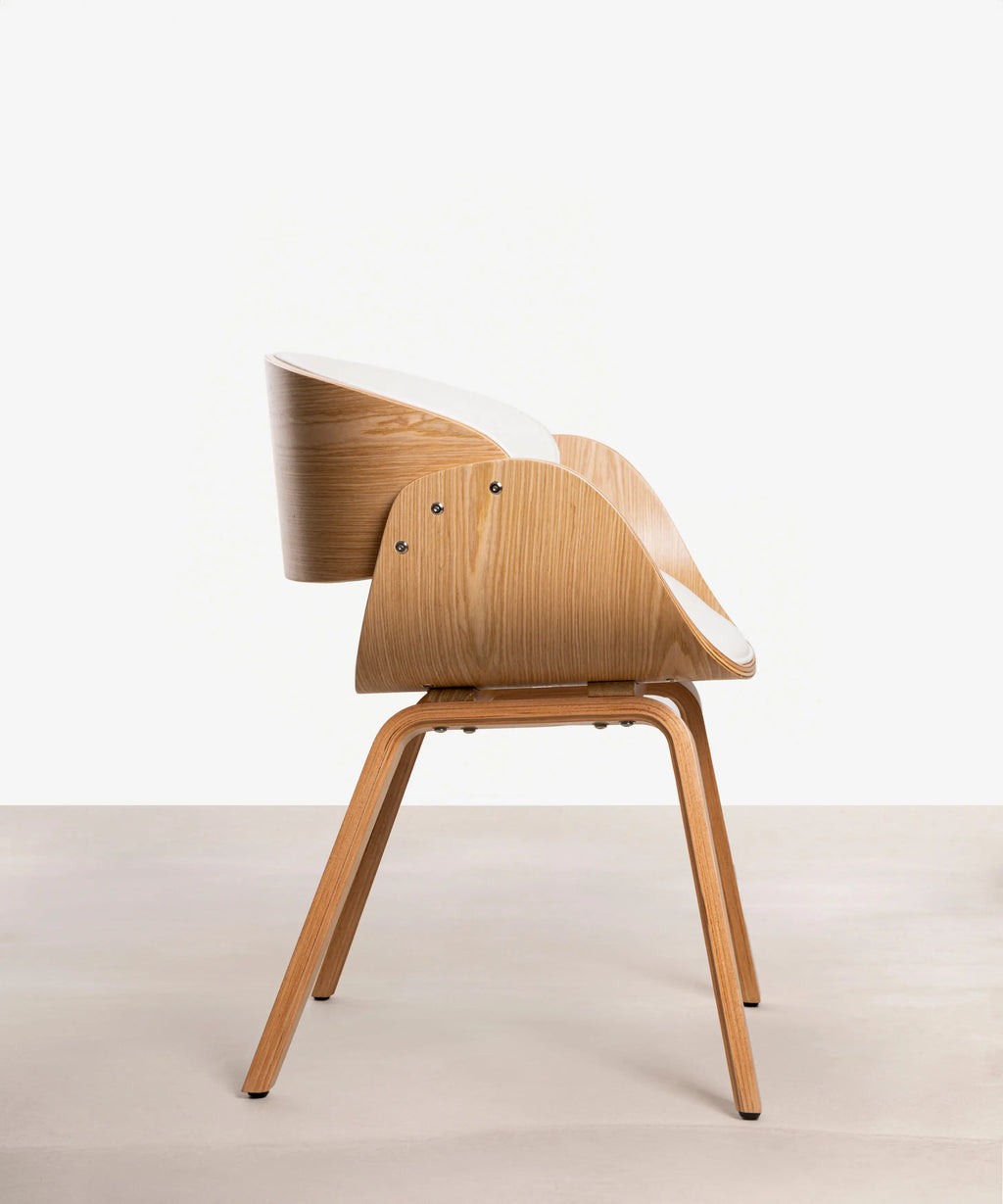 Chaise de salle à manger en bois et similicuir Debbie
