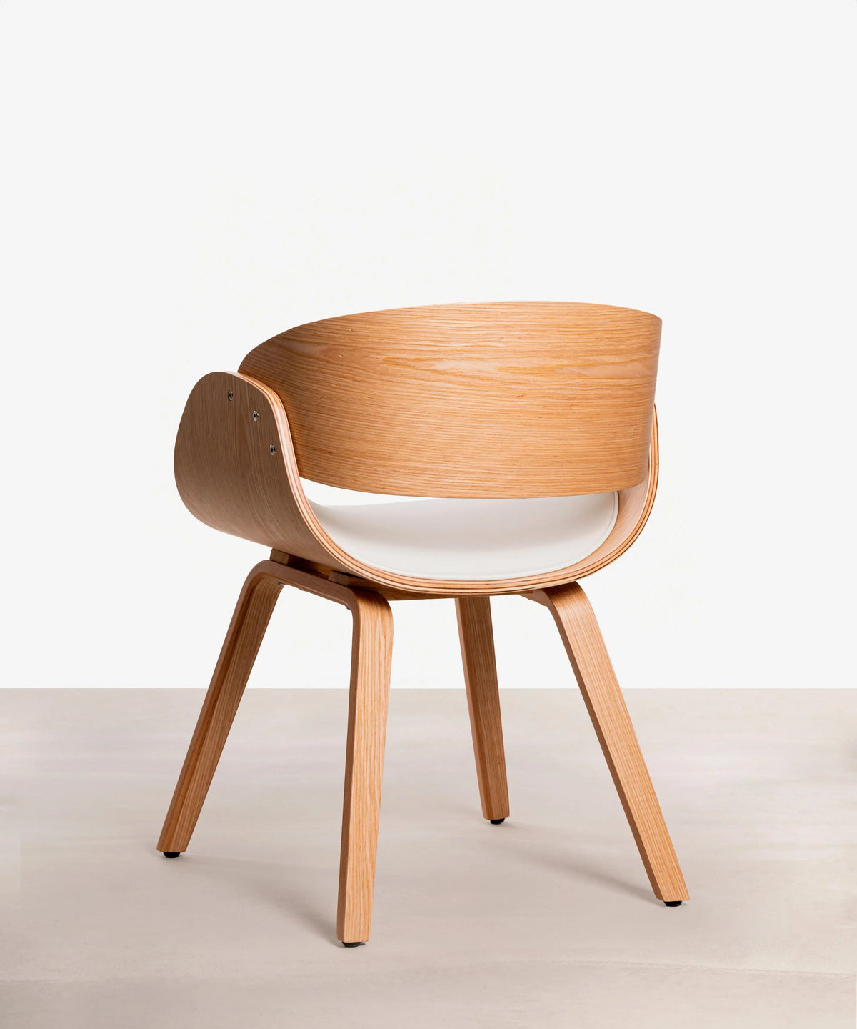 Chaise de salle à manger en bois et similicuir Debbie