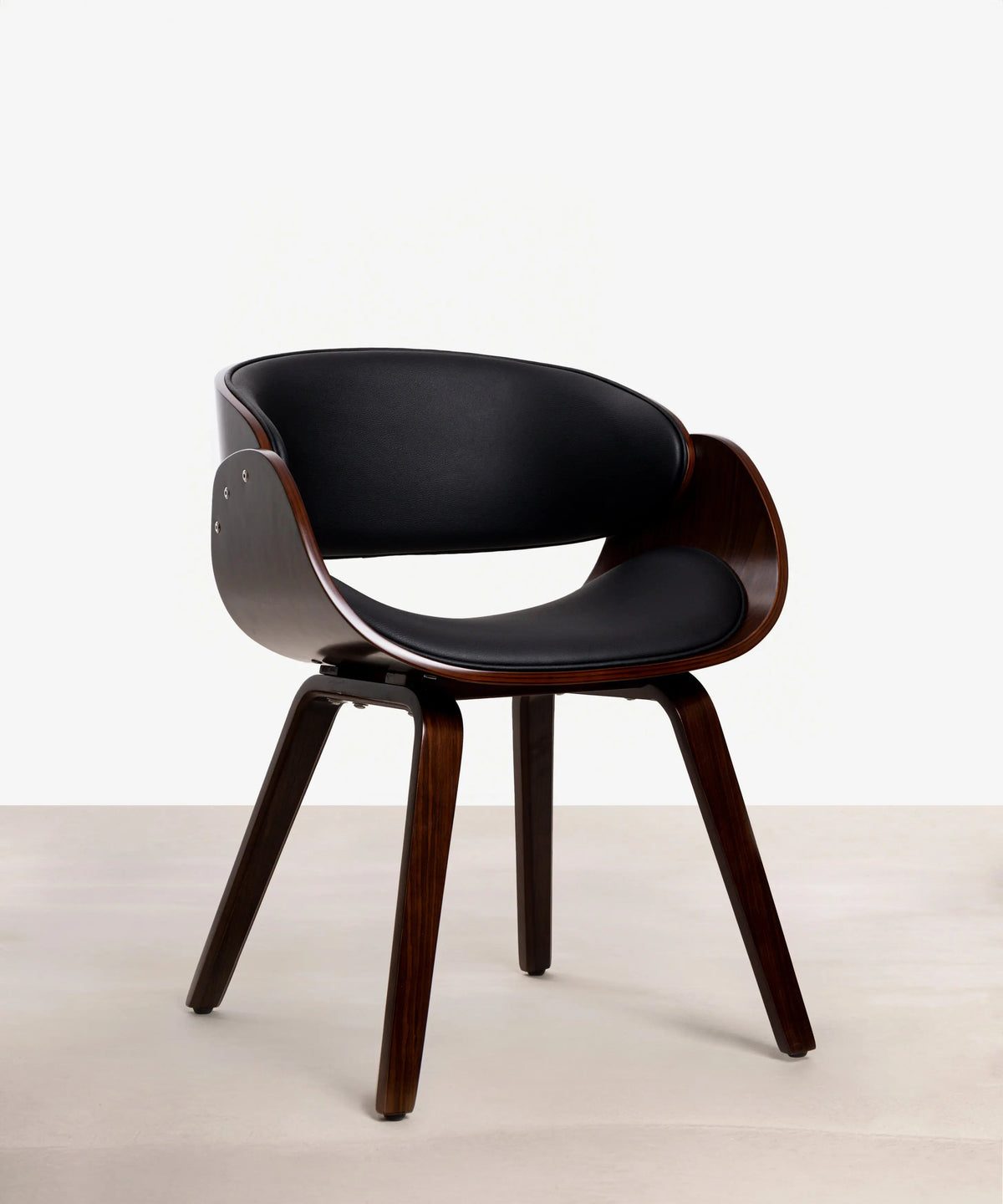 Chaise de salle à manger en bois et similicuir Debbie