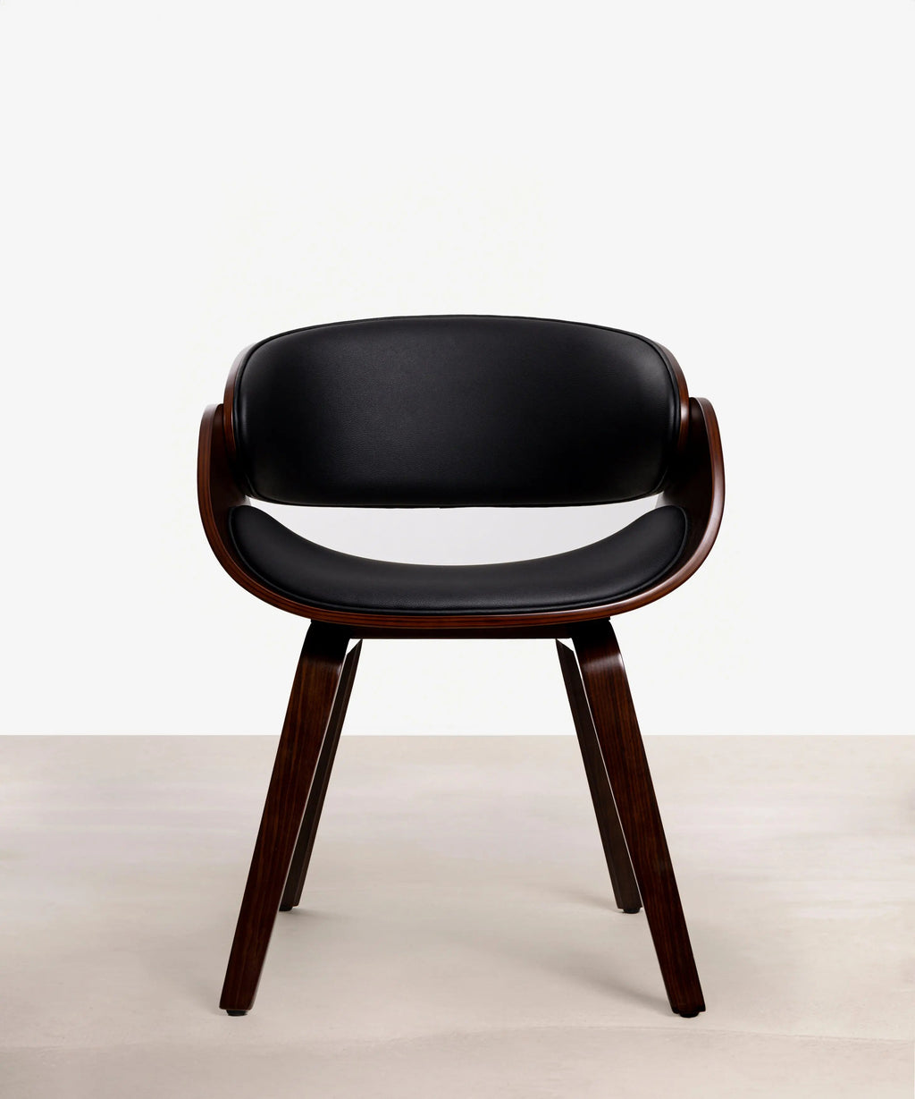 Chaise de salle à manger en bois et similicuir Debbie