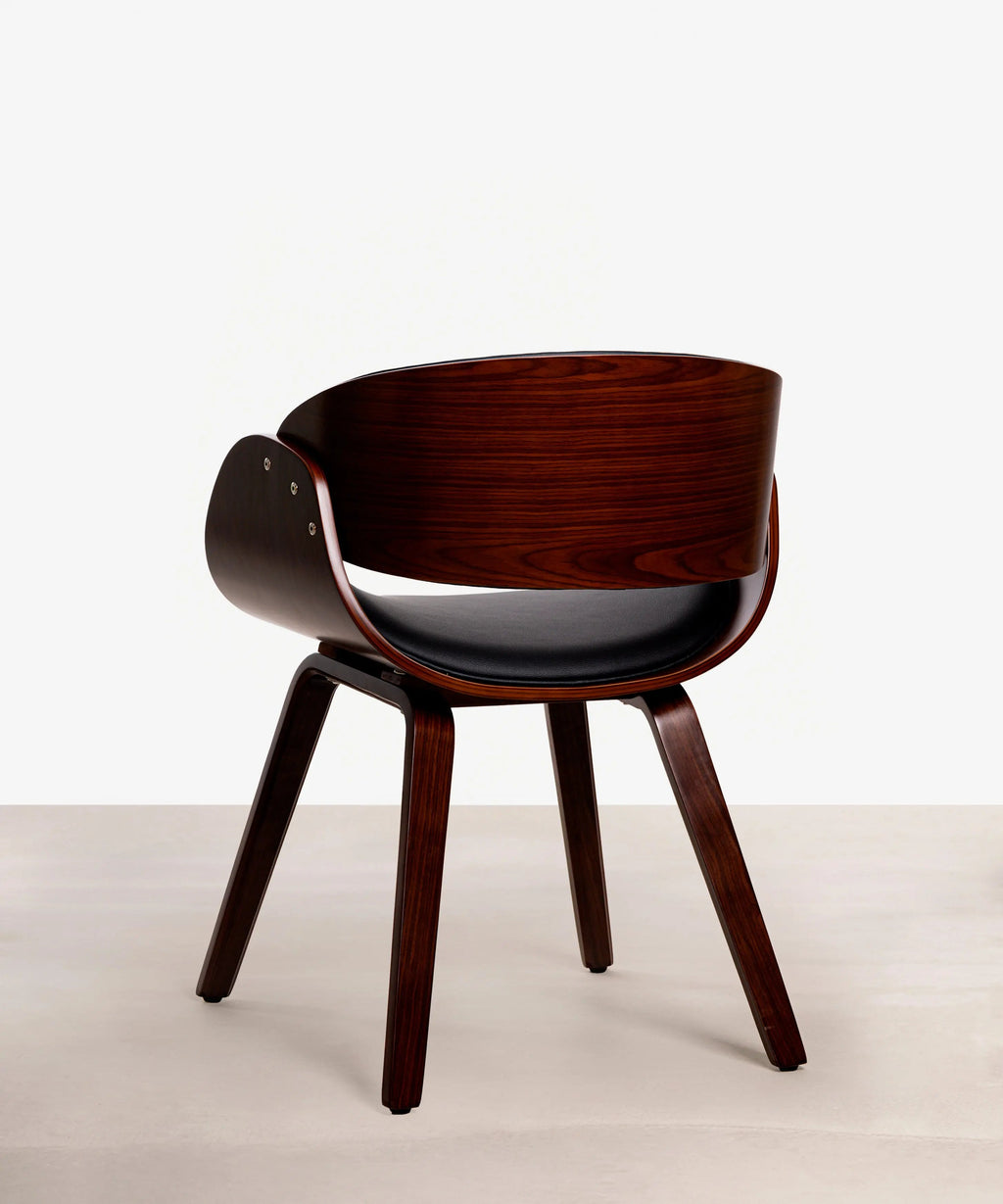 Chaise de salle à manger en bois et similicuir Debbie