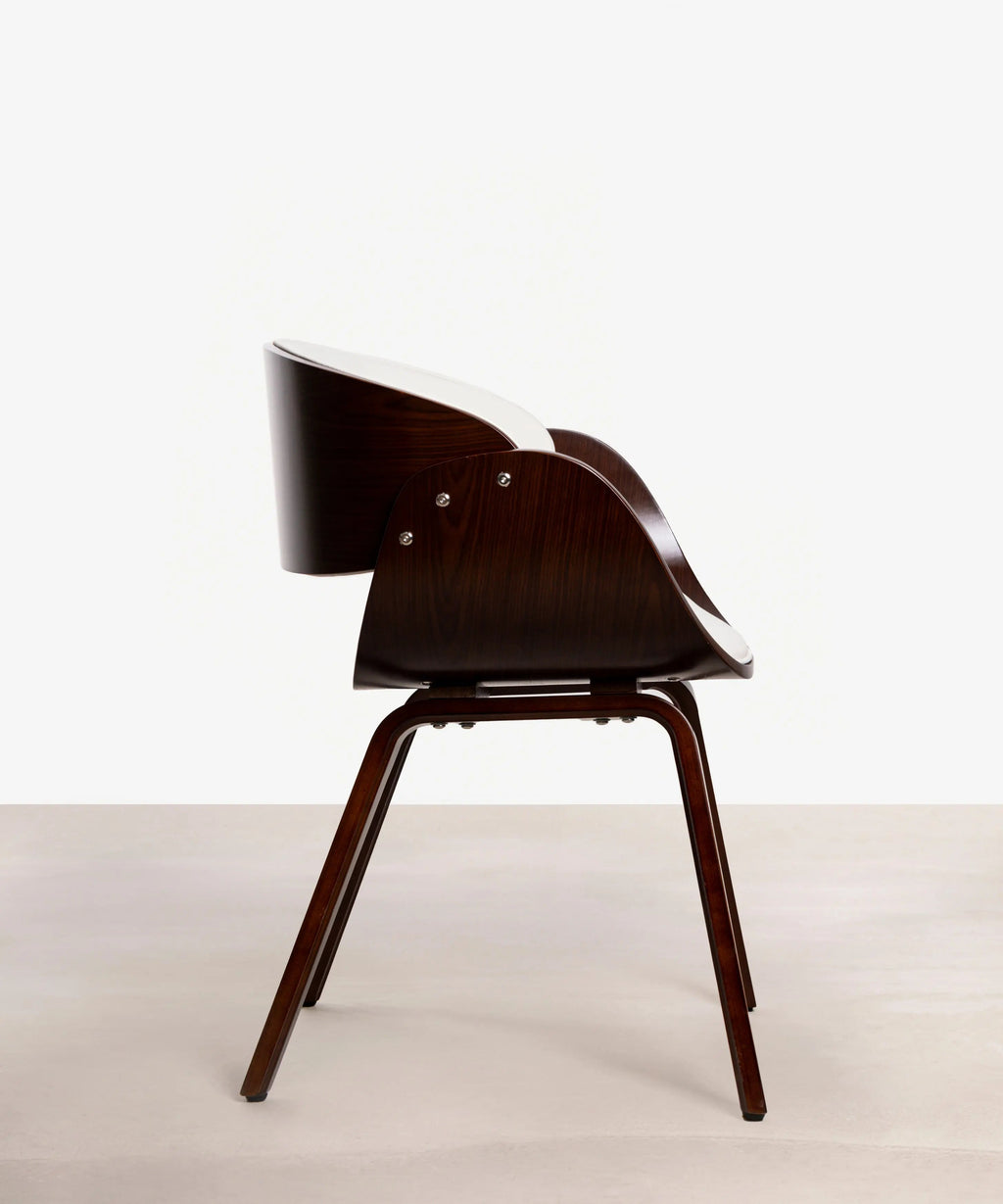 Chaise de salle à manger en bois et similicuir Debbie