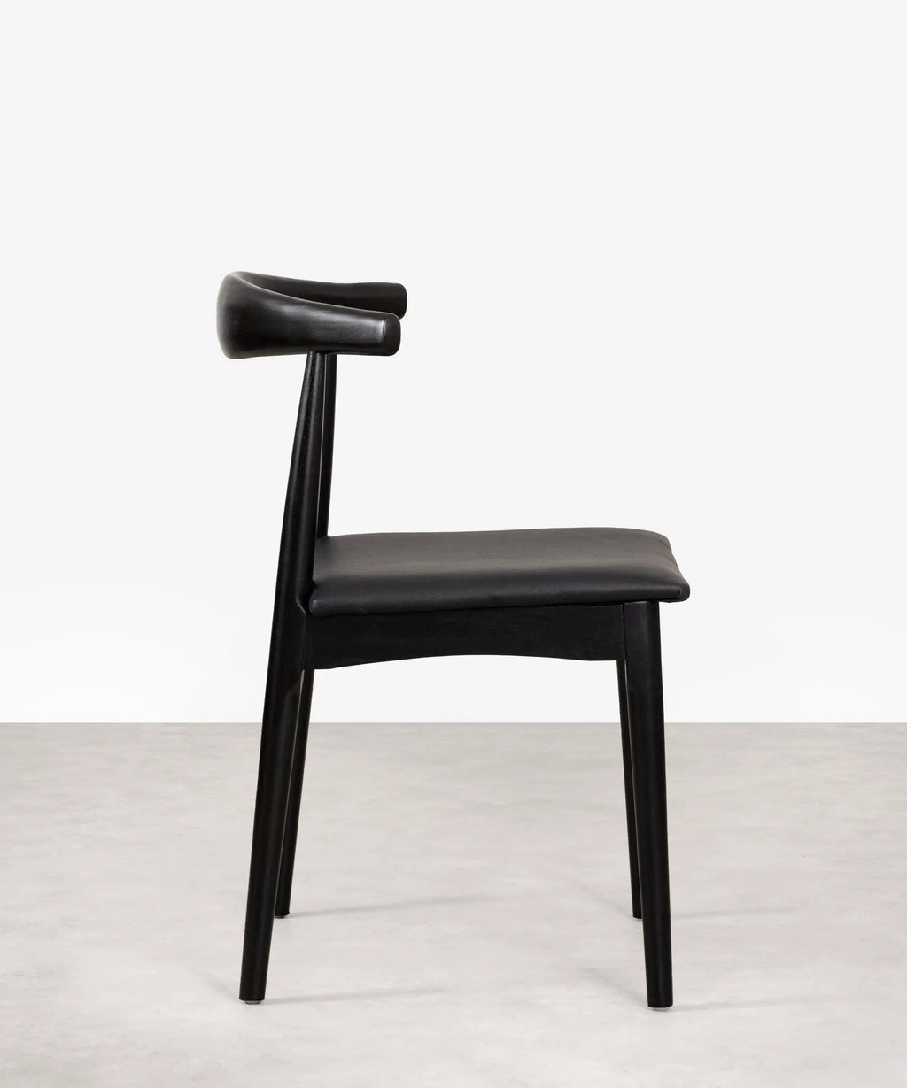 Chaise de salle à manger en bois et similicuir Denver