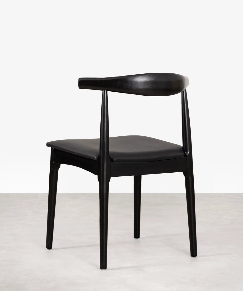 Chaise de salle à manger en bois et similicuir Denver