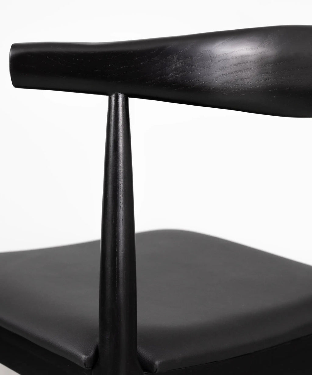 Chaise de salle à manger en bois et similicuir Denver
