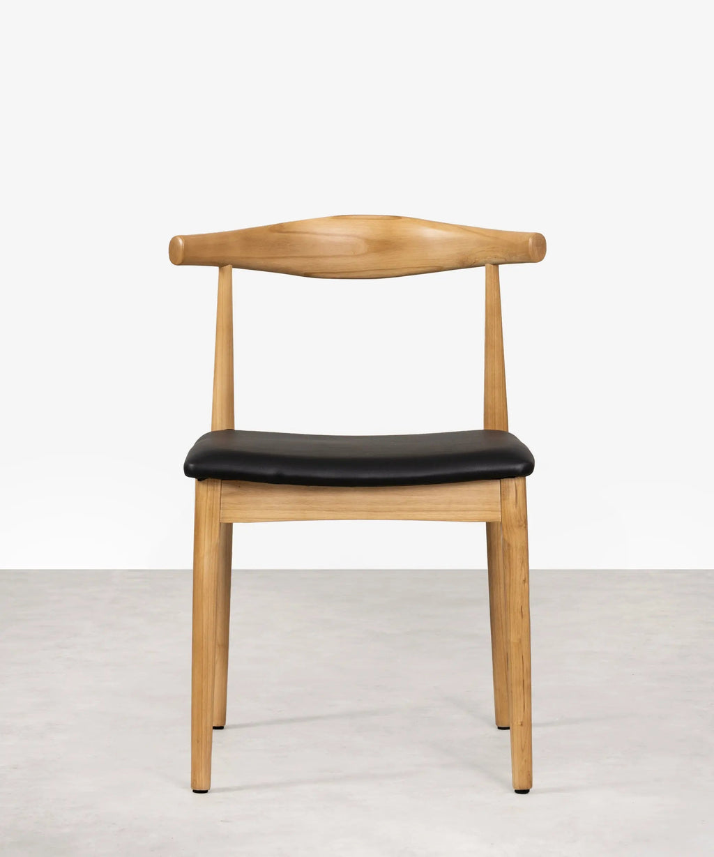 Chaise de salle à manger en bois et similicuir Denver