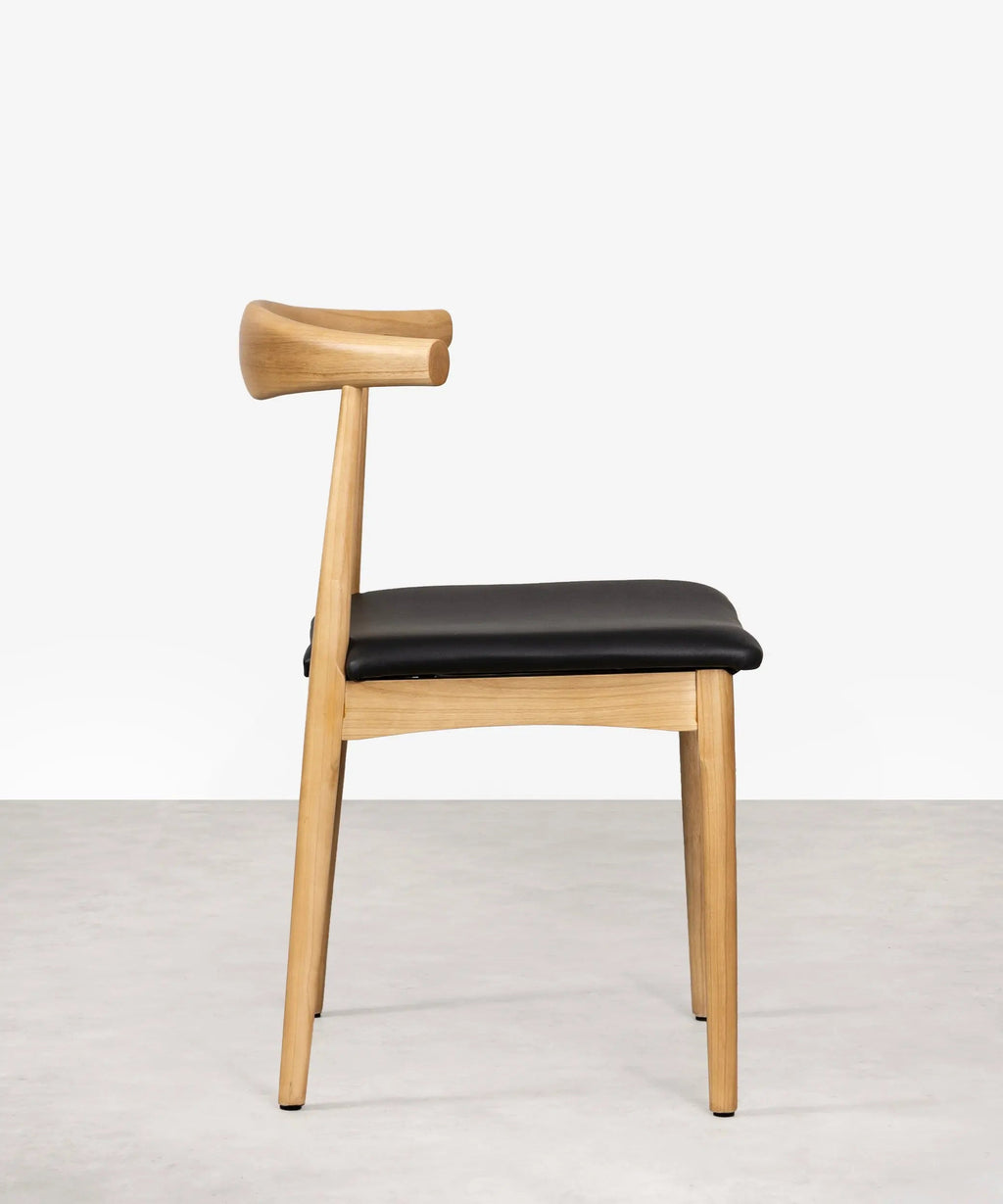 Chaise de salle à manger en bois et similicuir Denver