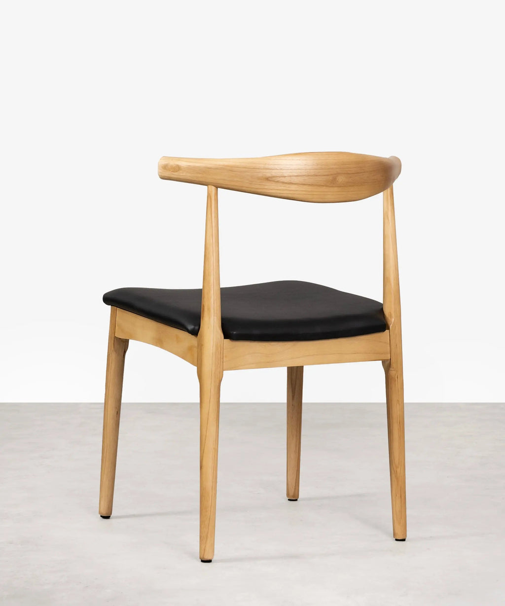 Chaise de salle à manger en bois et similicuir Denver