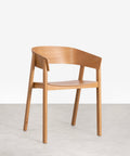 Chaise de salle à manger en bois avec accoudoirs Isabella