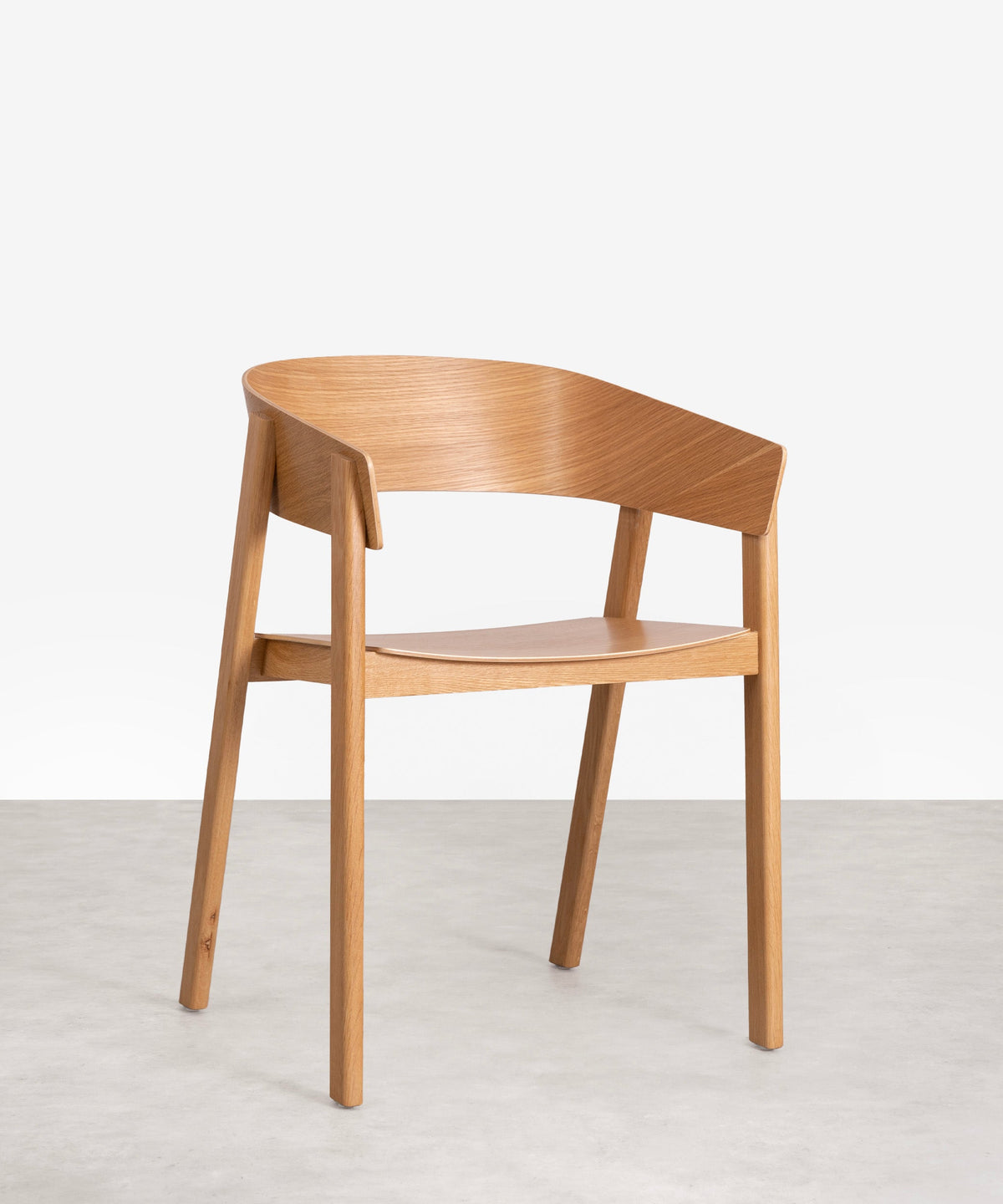 Chaise de salle à manger en bois avec accoudoirs Isabella