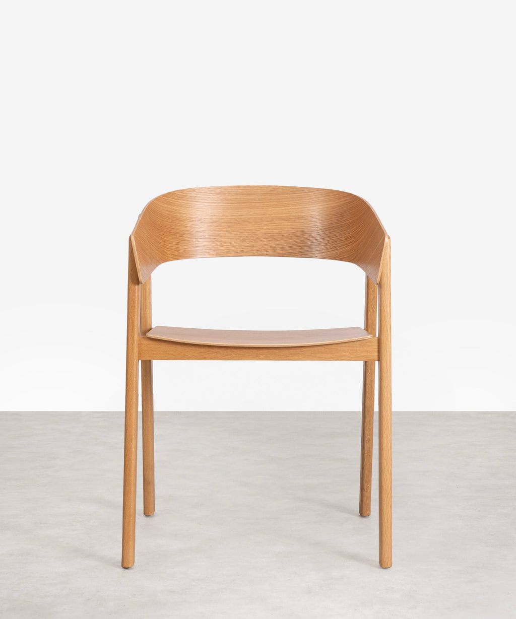 Chaise de salle à manger en bois avec accoudoirs Isabella