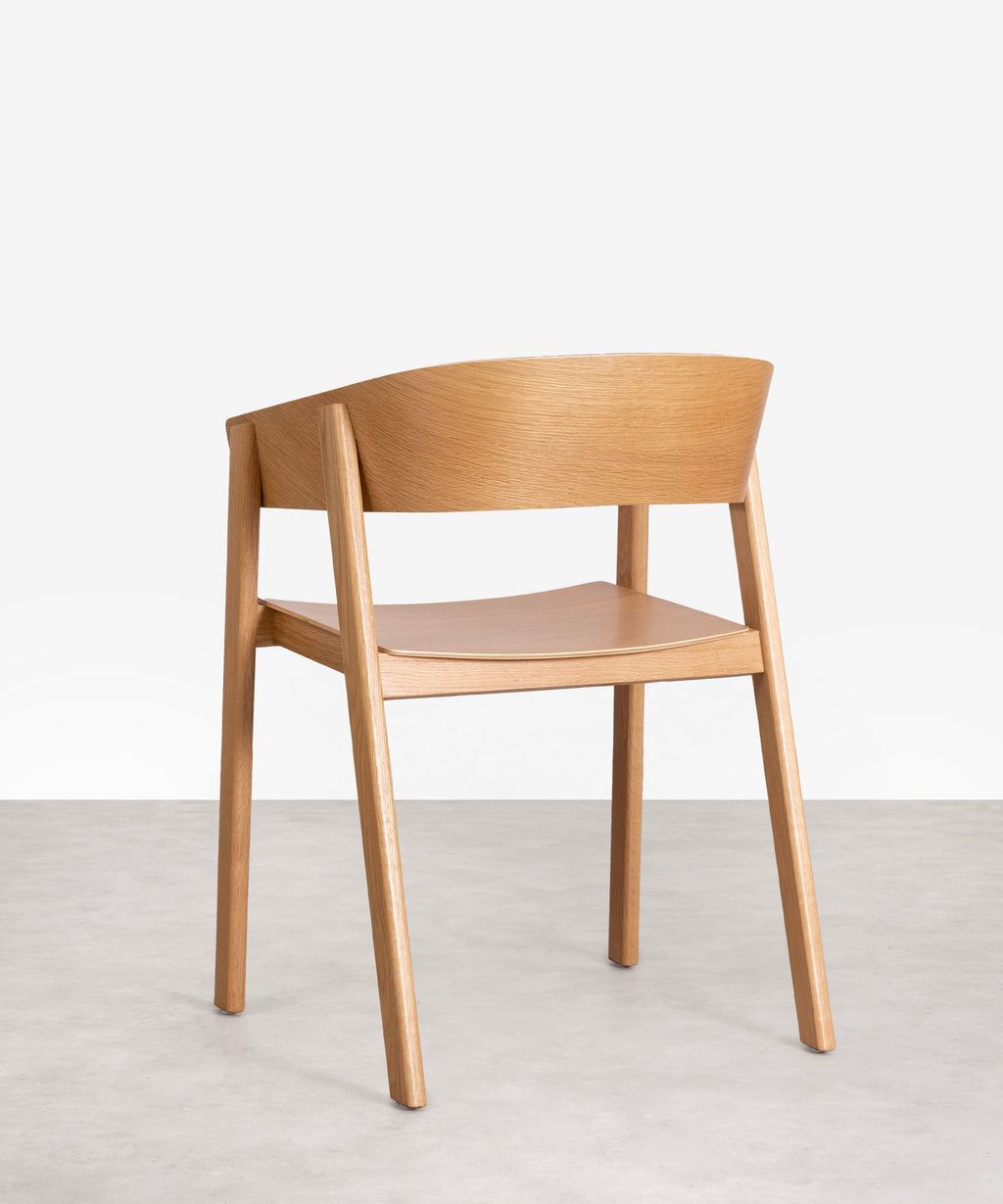 Chaise de salle à manger en bois avec accoudoirs Isabella
