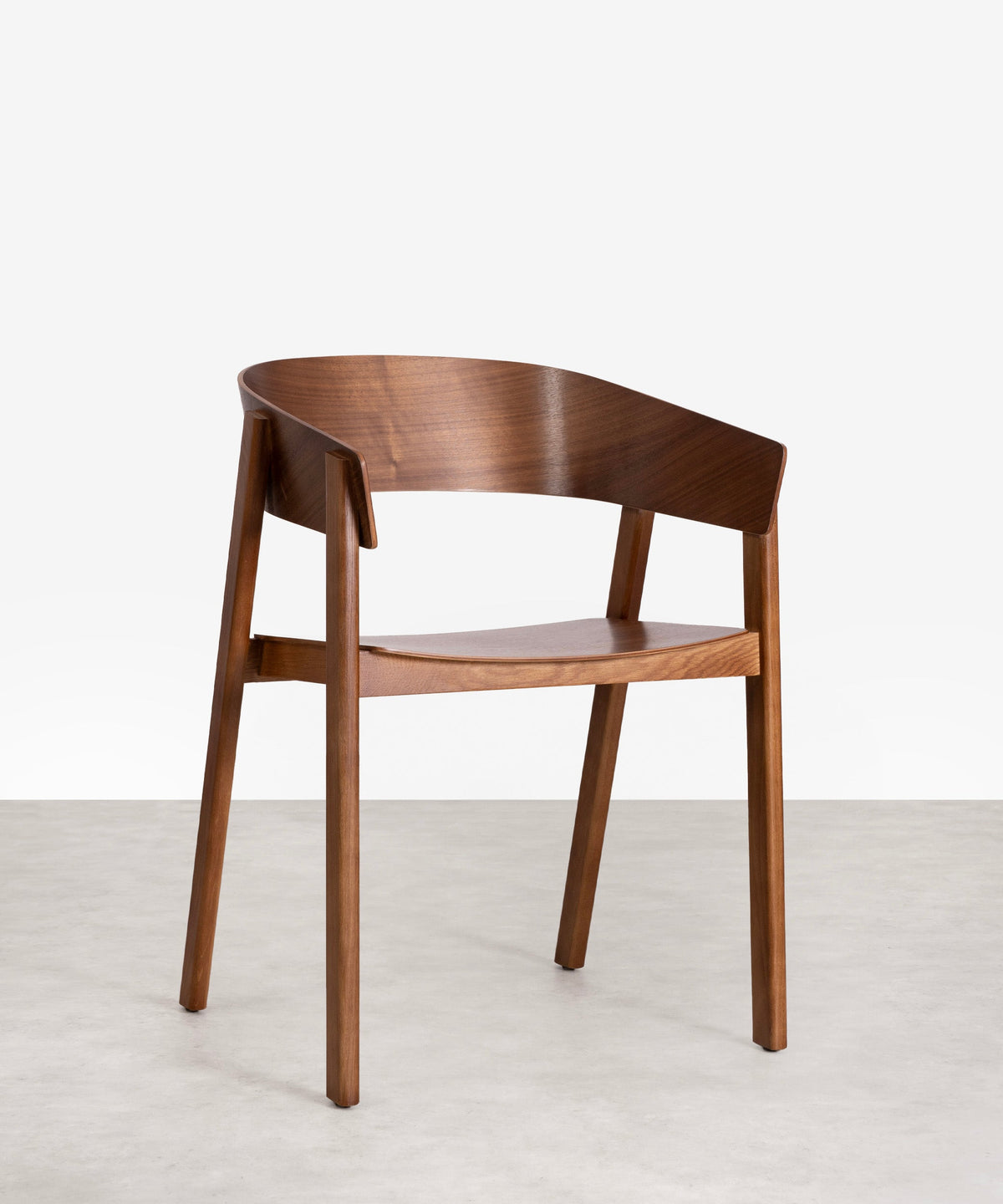 Chaise de salle à manger en bois avec accoudoirs Isabella