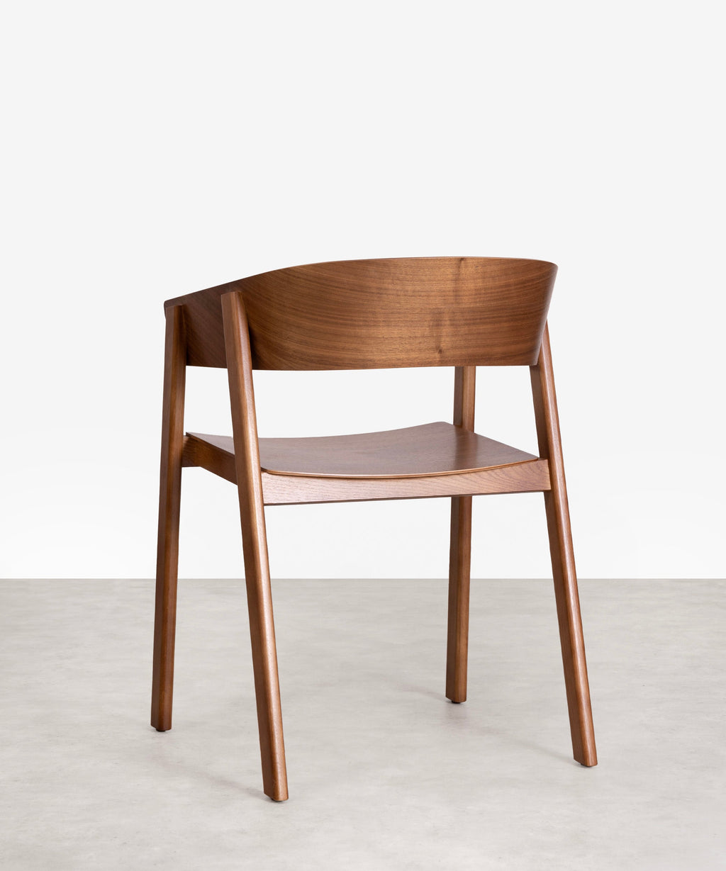 Chaise de salle à manger en bois avec accoudoirs Isabella